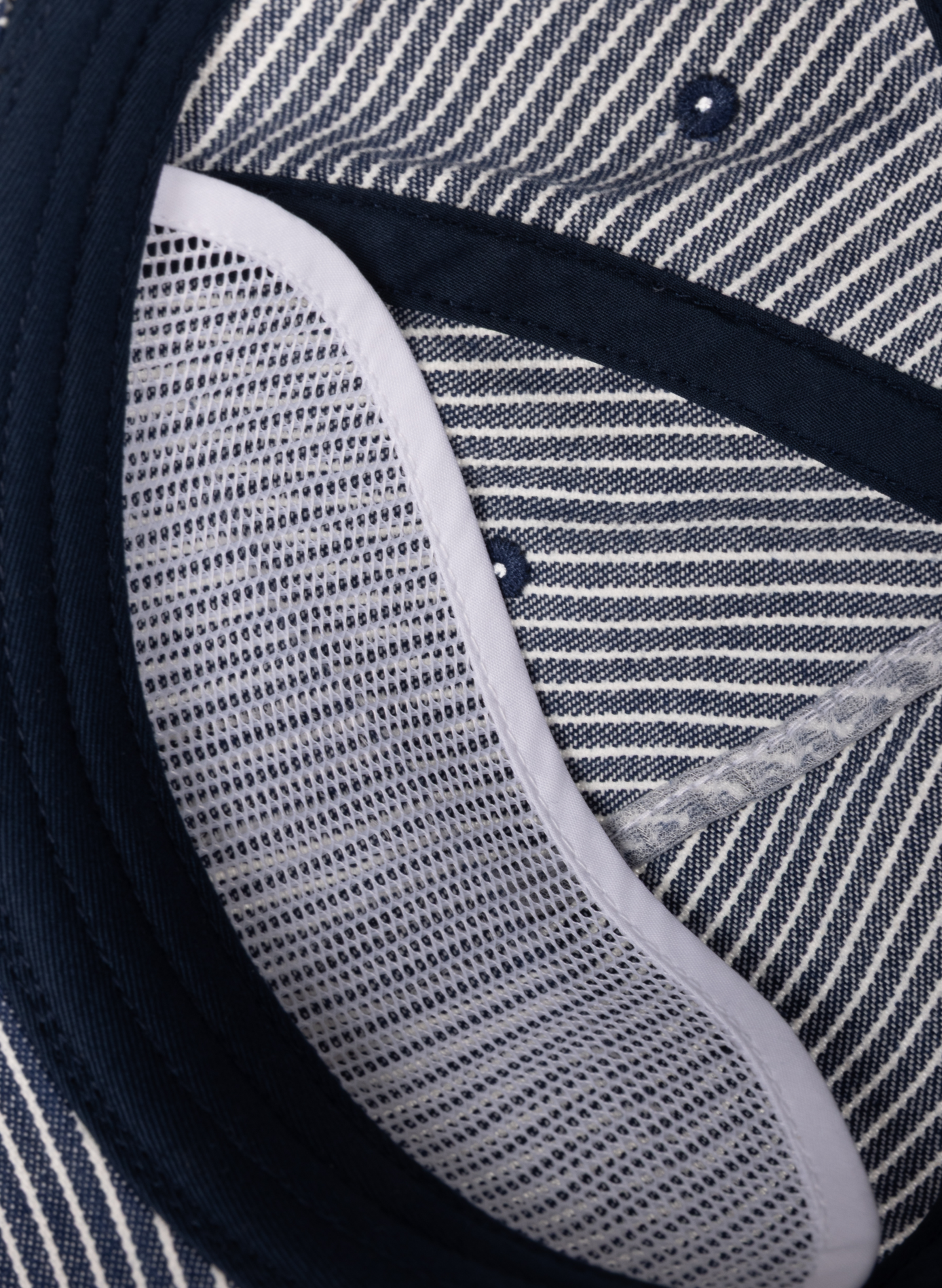 Striped cotton baseball cap DIME Blue