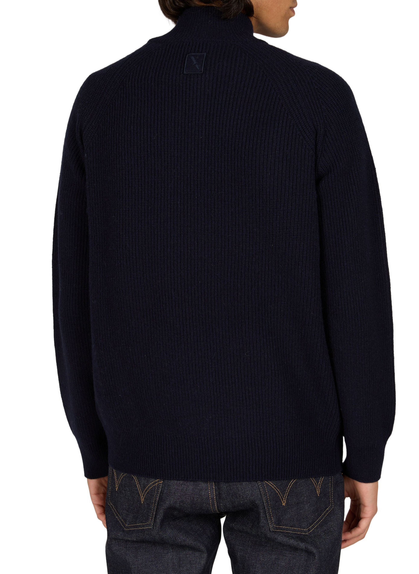 Pull droit col montant en laine AIGLE Bleu