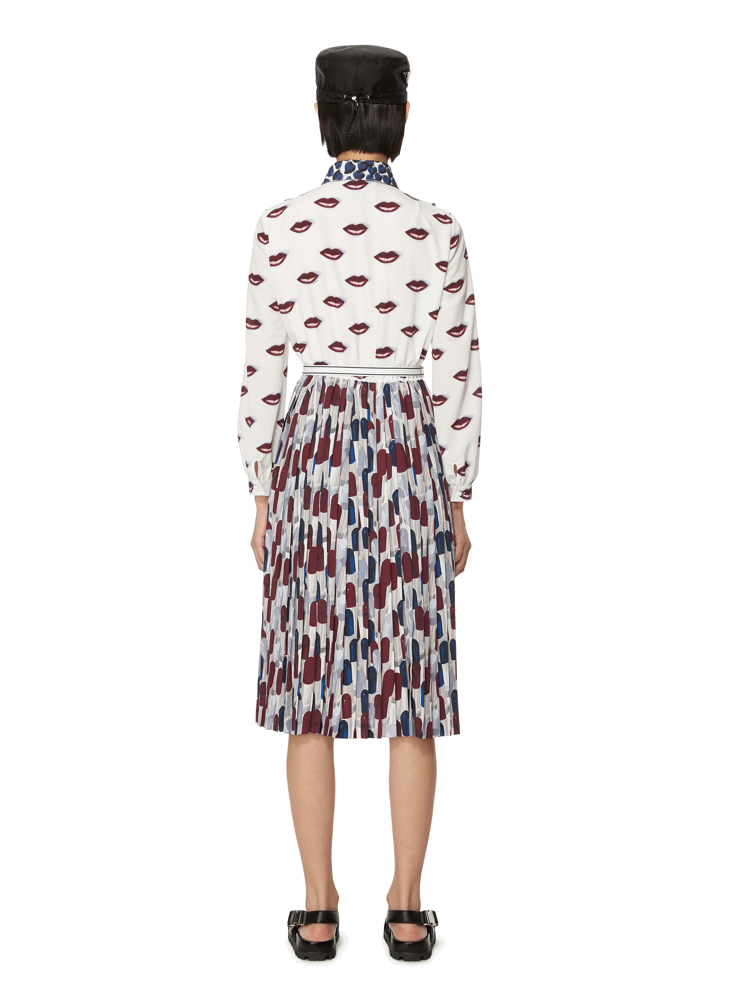 Crêpe de Chine Dress PRADA Multicolour