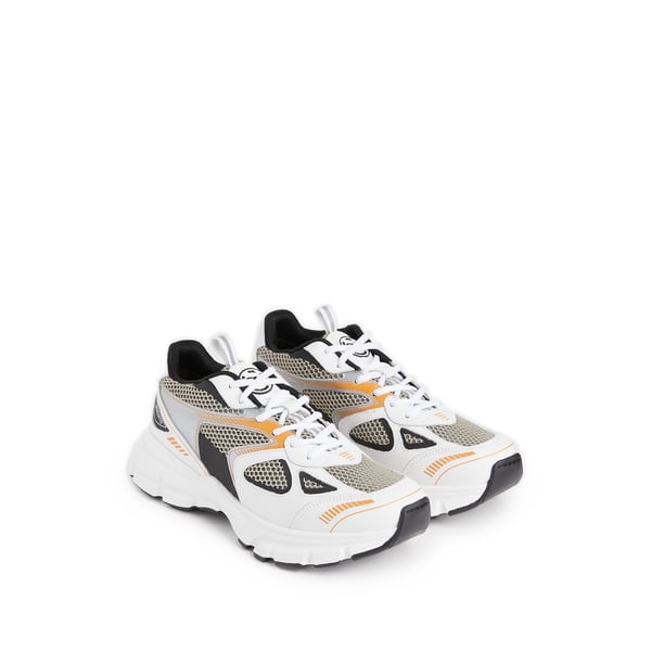 Baskets Marathon Runner bi-matière en cuir et textile