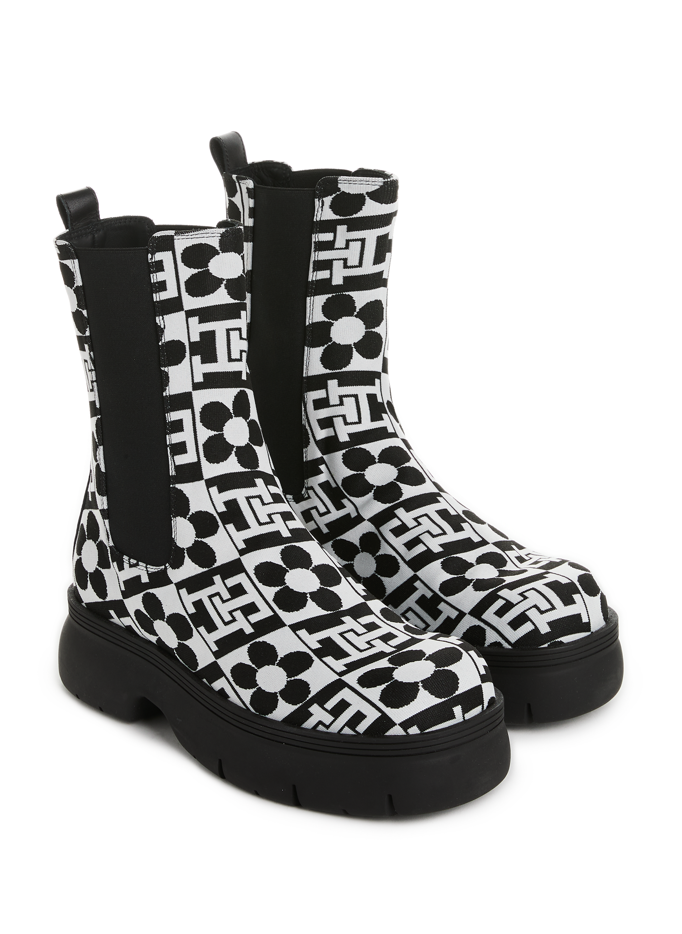 Bottines en cuir x Richard Quinn Multicolore