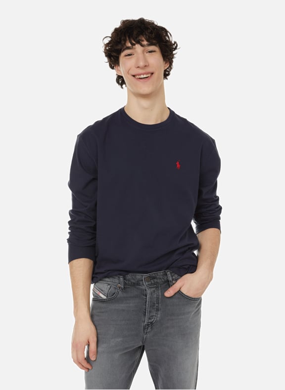 T-shirt manches longues droit en coton Bleu by POLO RALPH LAUREN POLO RALPH LAUREN T-shirt manches longues droit en coton Bleu