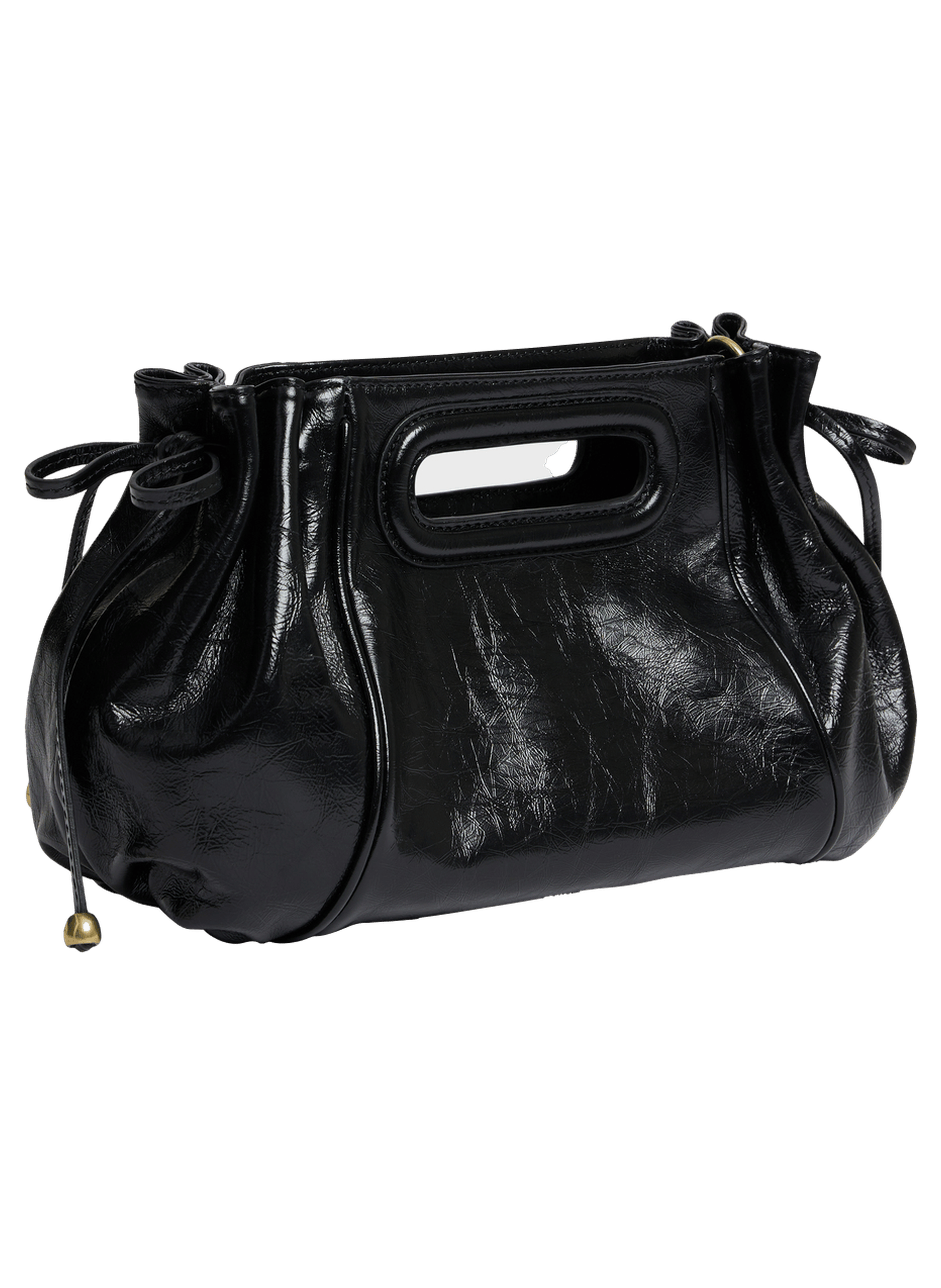 Sac à main en cuir effet froissé - mini dany GERARD DAREL Noir