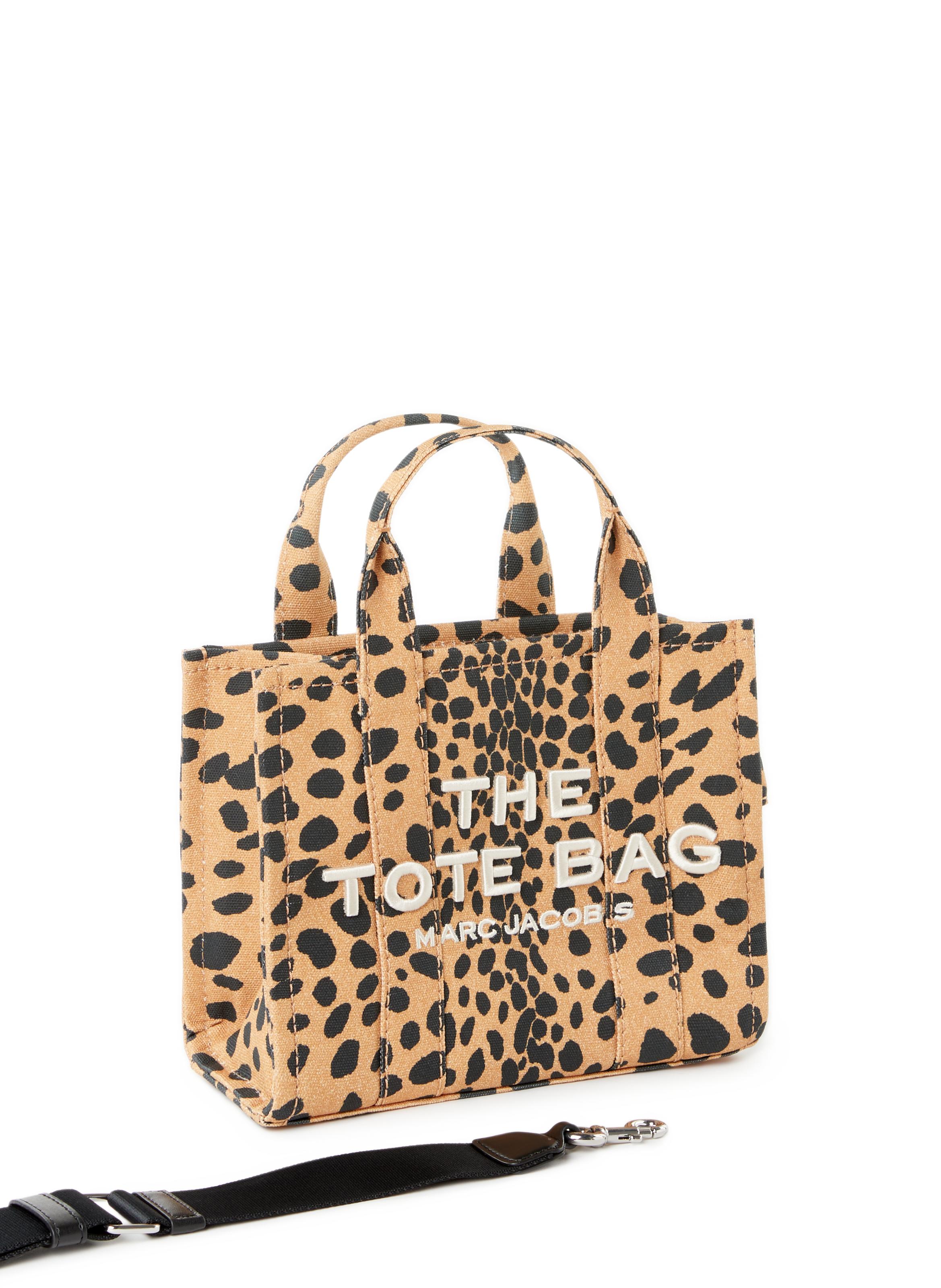 Sac cabas The Cheetah Canvas Medium Tote Bag MARC JACOBS Noir