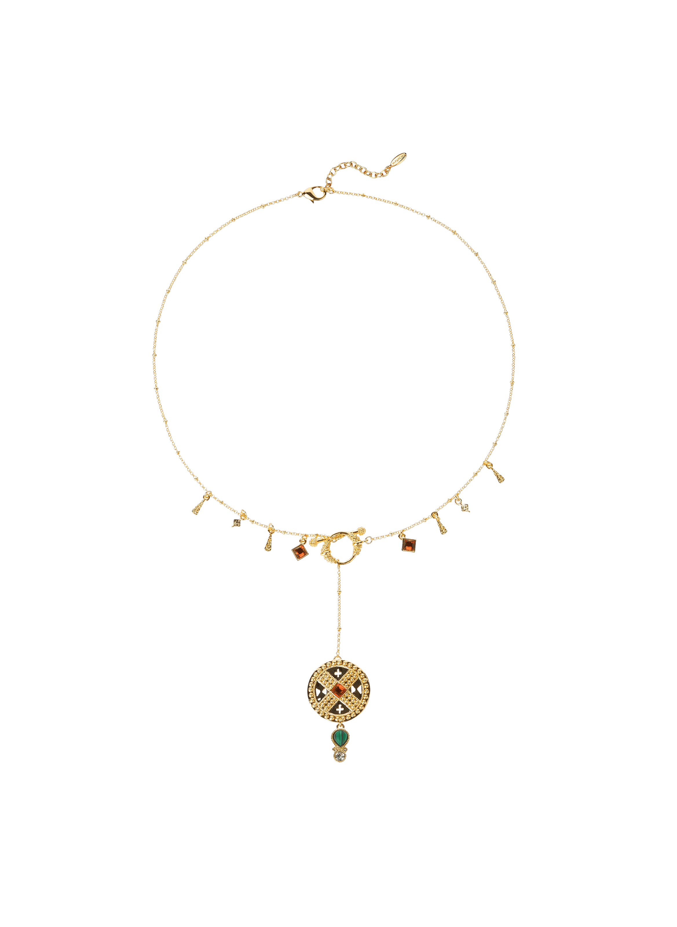 Collier chaîne avec breloques et pendentif central yesenia HIPANEMA Doré