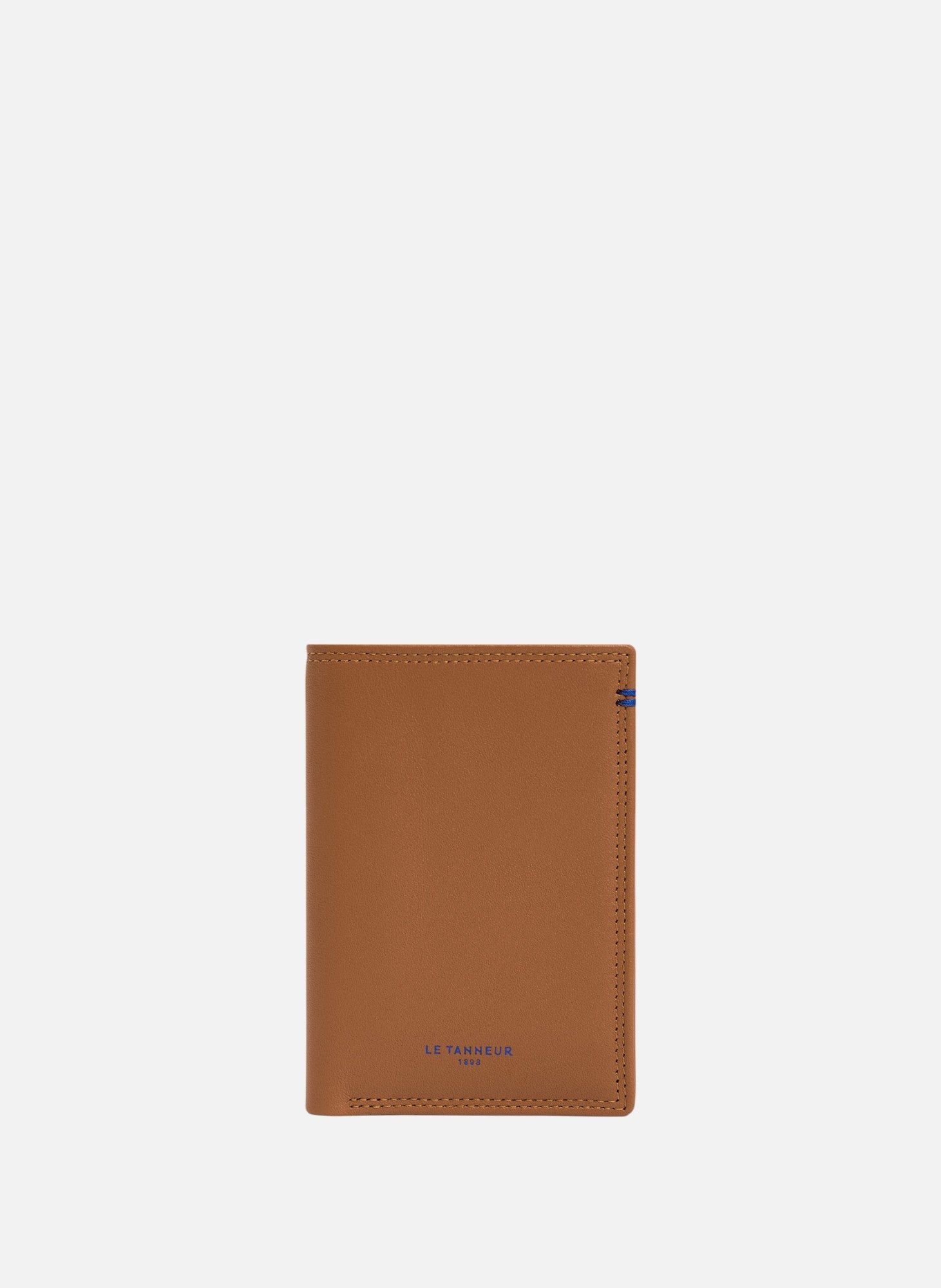 Porte cartes vertical martin en cuir lisse LE TANNEUR Marron