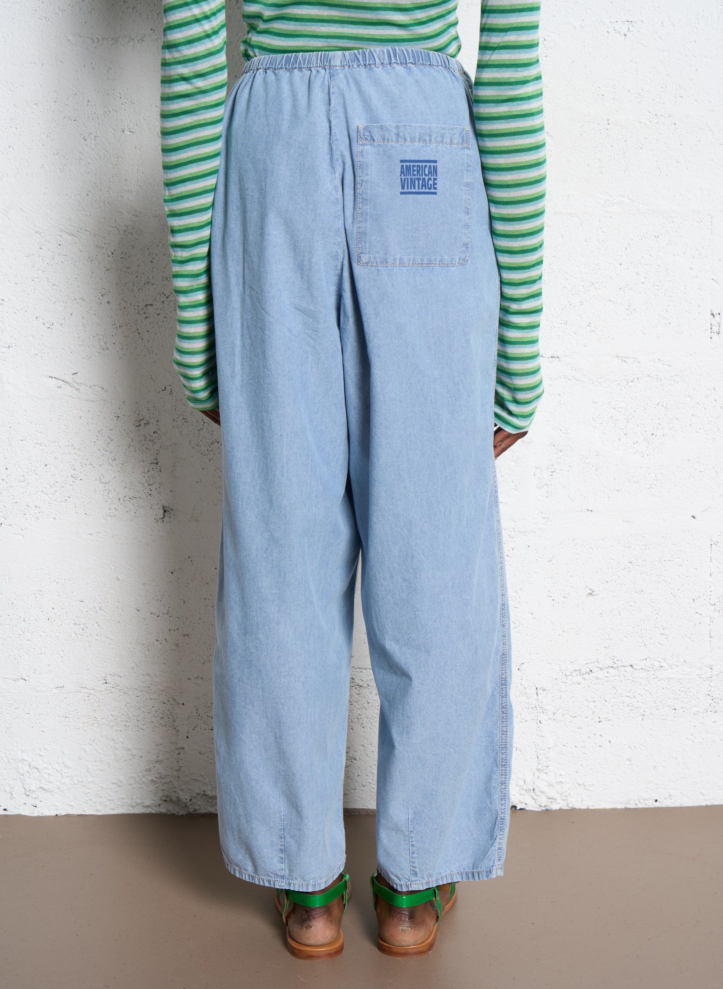 Jogging oversize en coton paybou AMERICAN VINTAGE Bleu