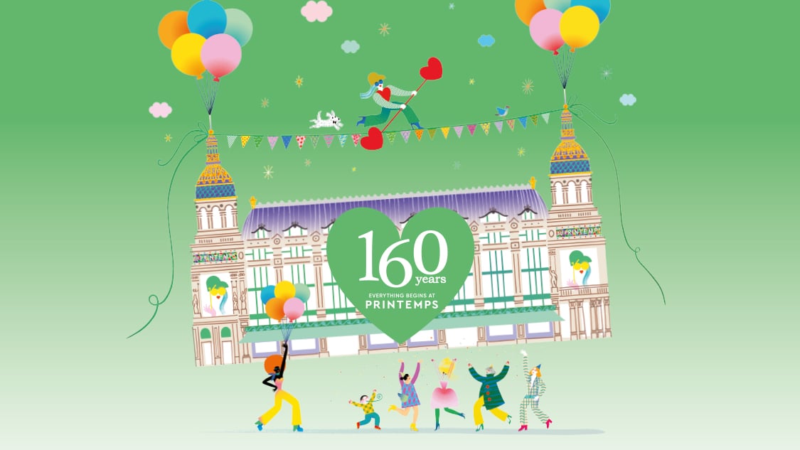 CÉLÉBREZ LES 160 ANS DU PRINTEMPS AVEC STYLE DANS LA CAPITALE illustration festive célébration de l'anniversaire du printemps 160 ans