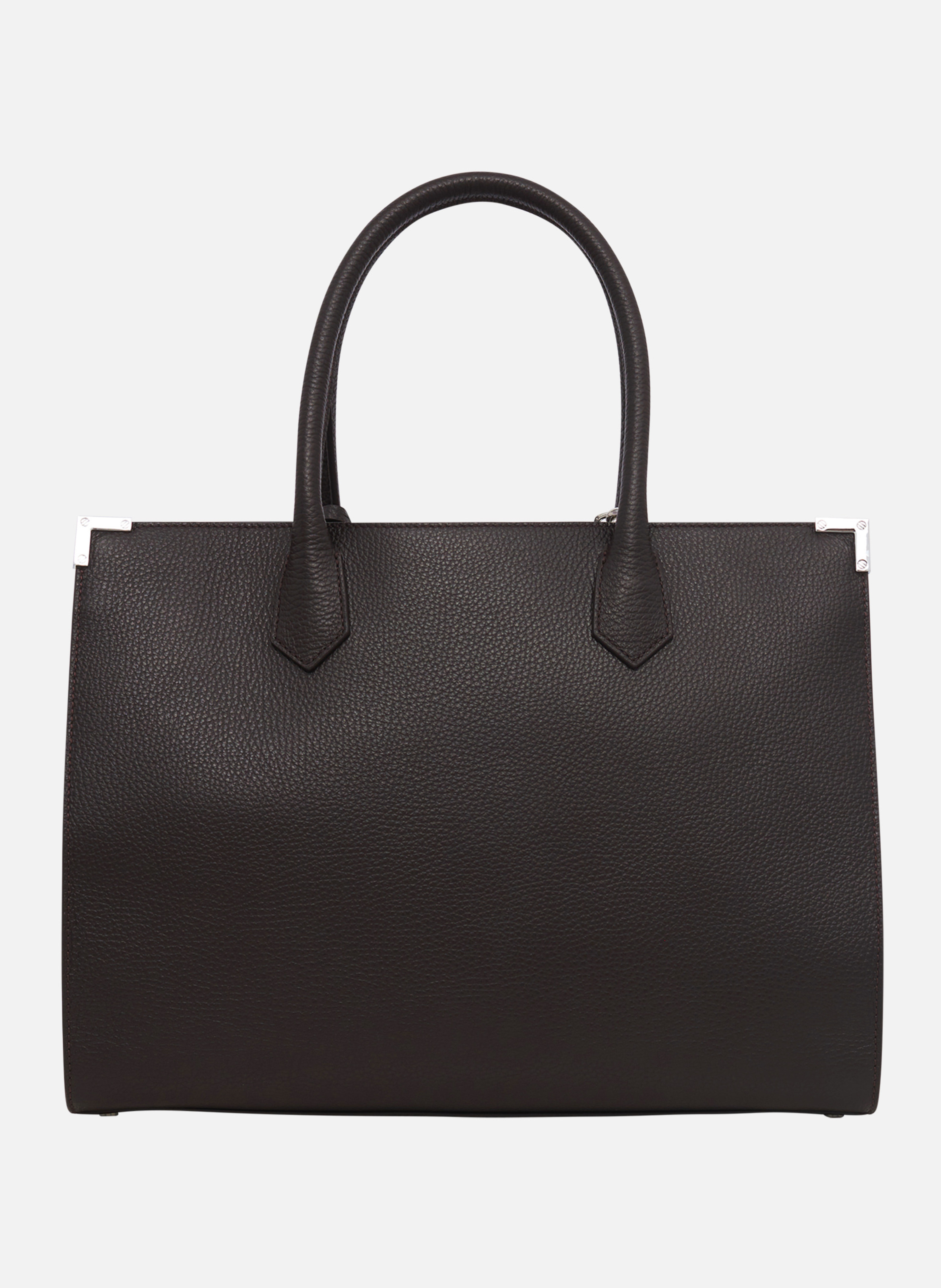 Sac cabas ming l en cuir grainé THE KOOPLES Marron