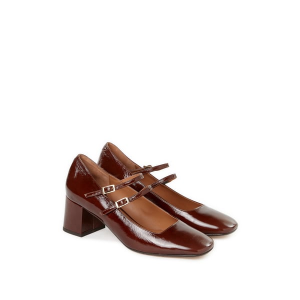 Babies à talons en cuir