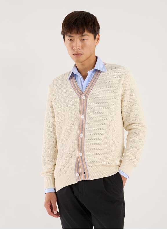 Cotton cardigan Beige by NN.07 NN.07 Cotton cardigan Beige
