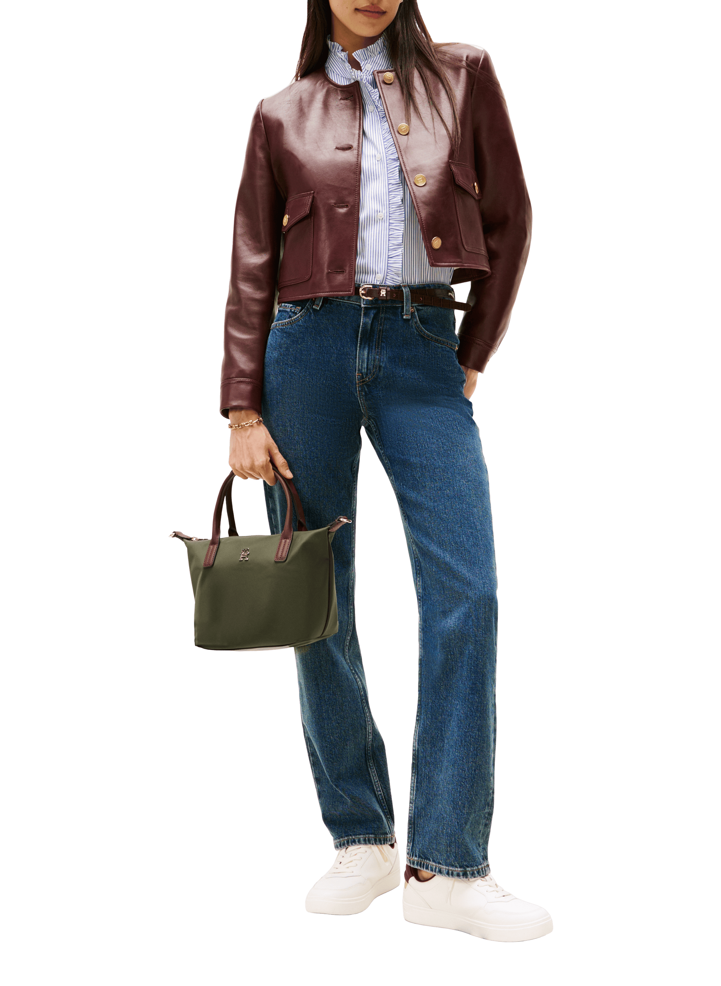 Sac à main en toile de nylon TOMMY HILFIGER Vert