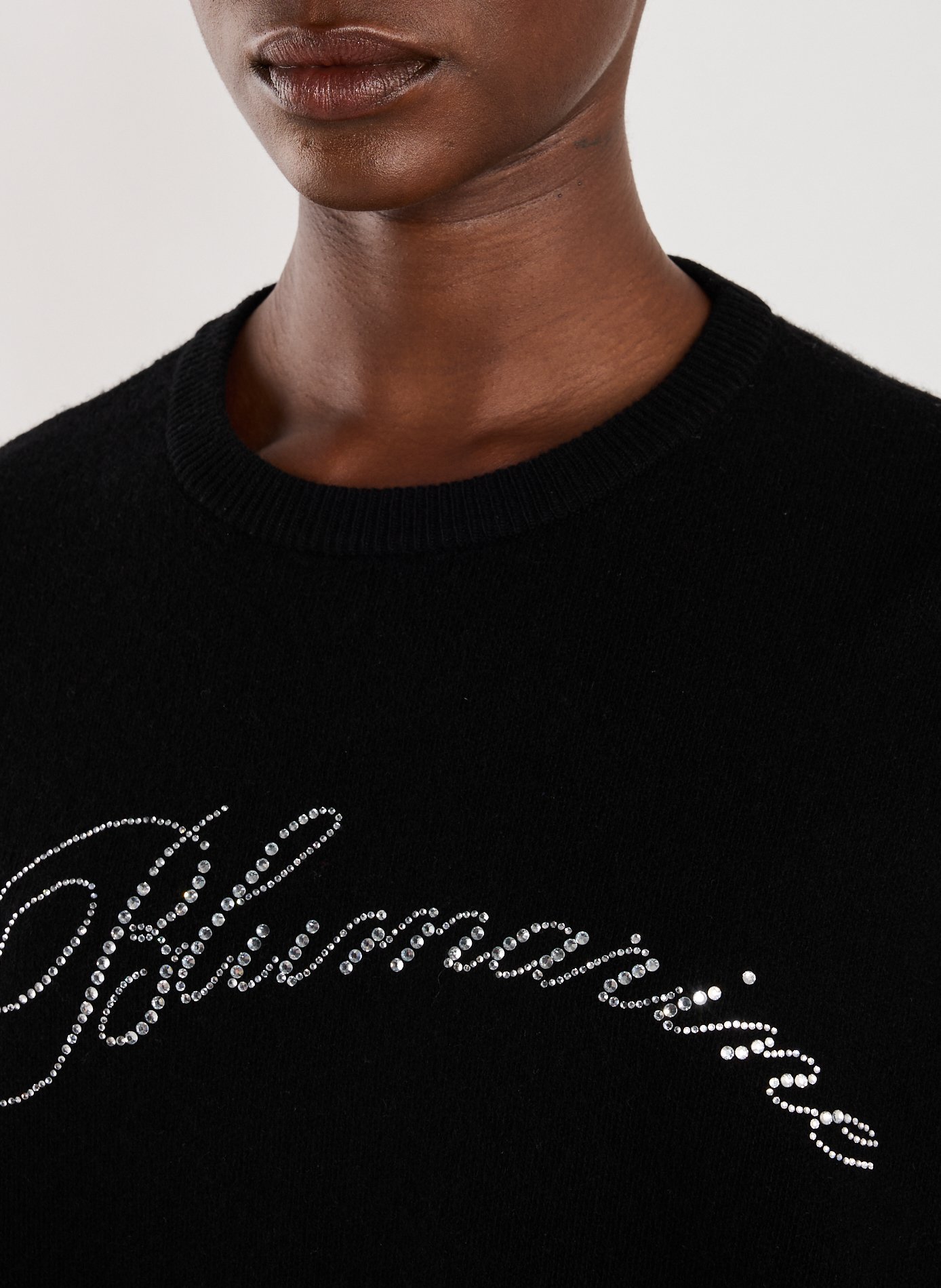 Pull à strass BLUMARINE Noir