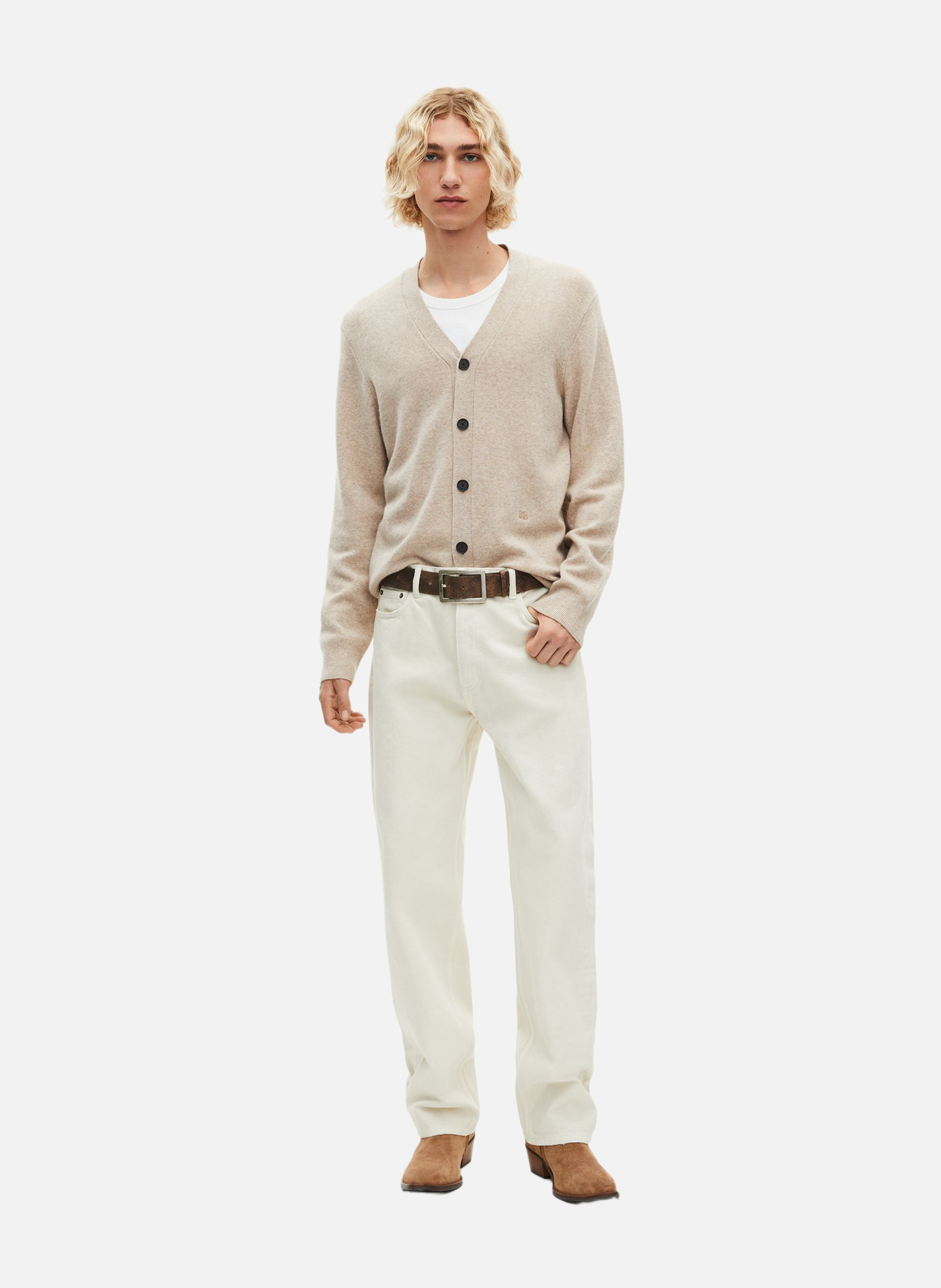 Cardigan en cachemire THE KOOPLES Beige