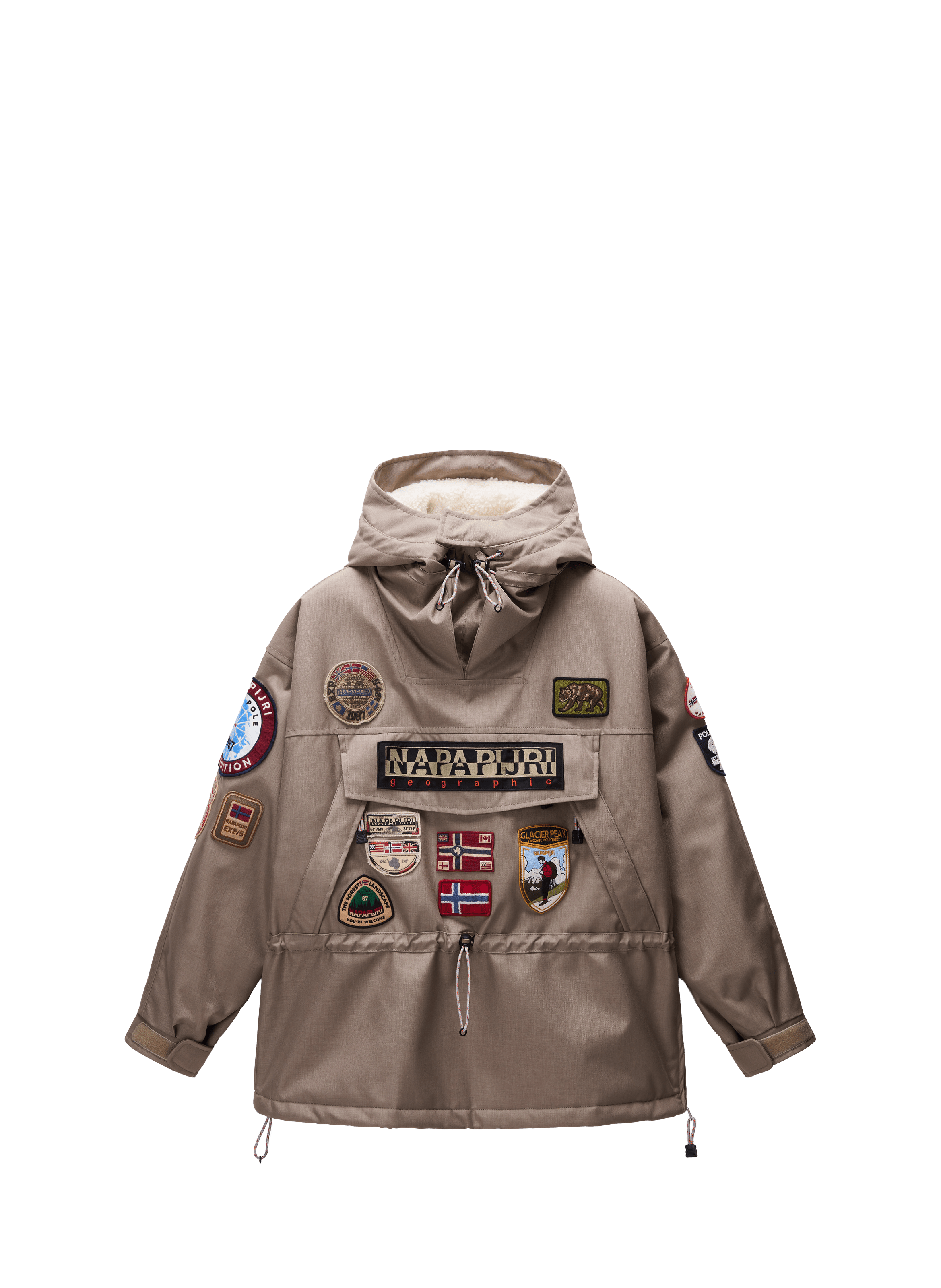 NAPAPIJRI Veste coupe-vent à écussons  Beige