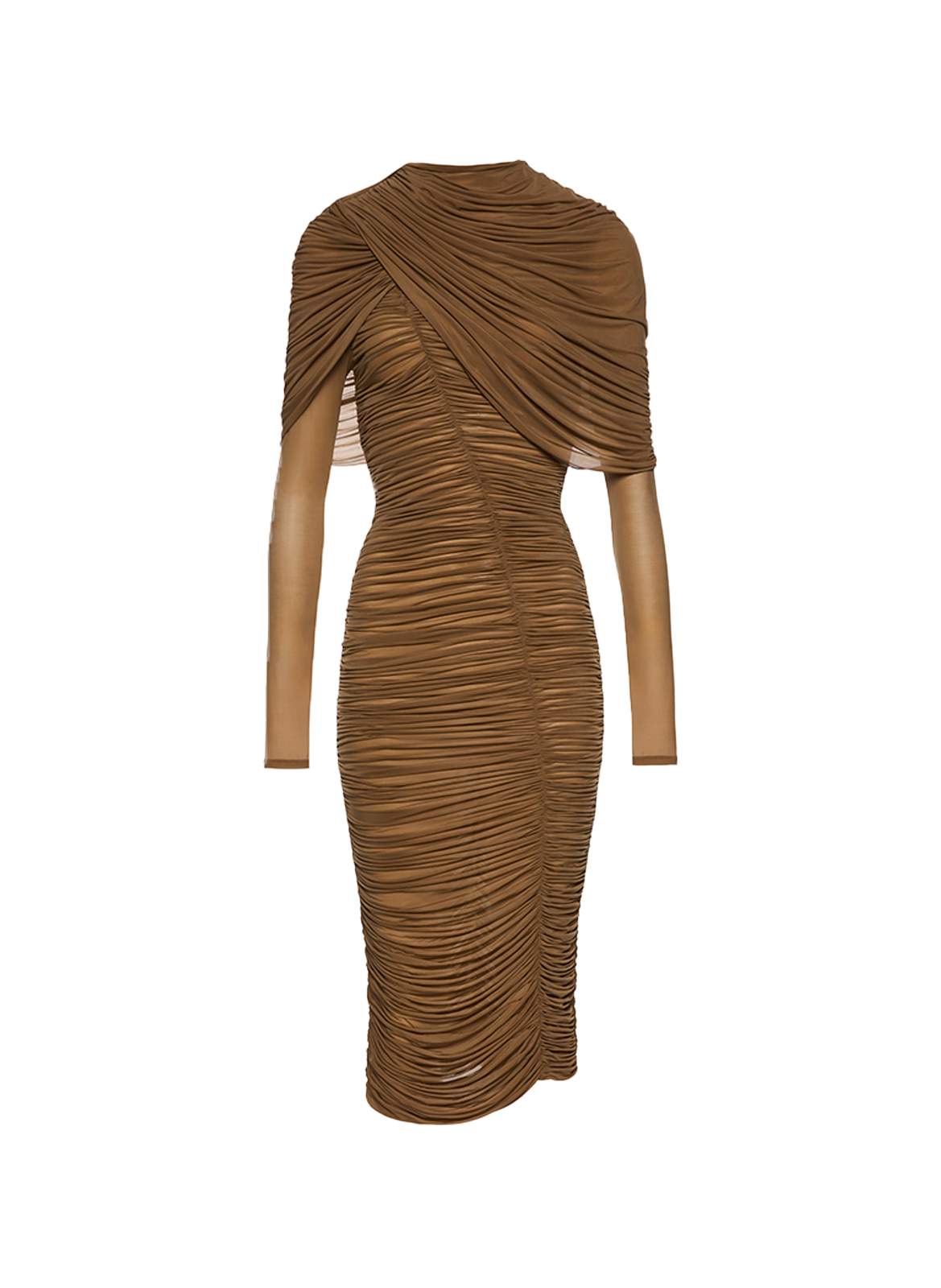 MAGDA BUTRYM Draped midi dress Beige