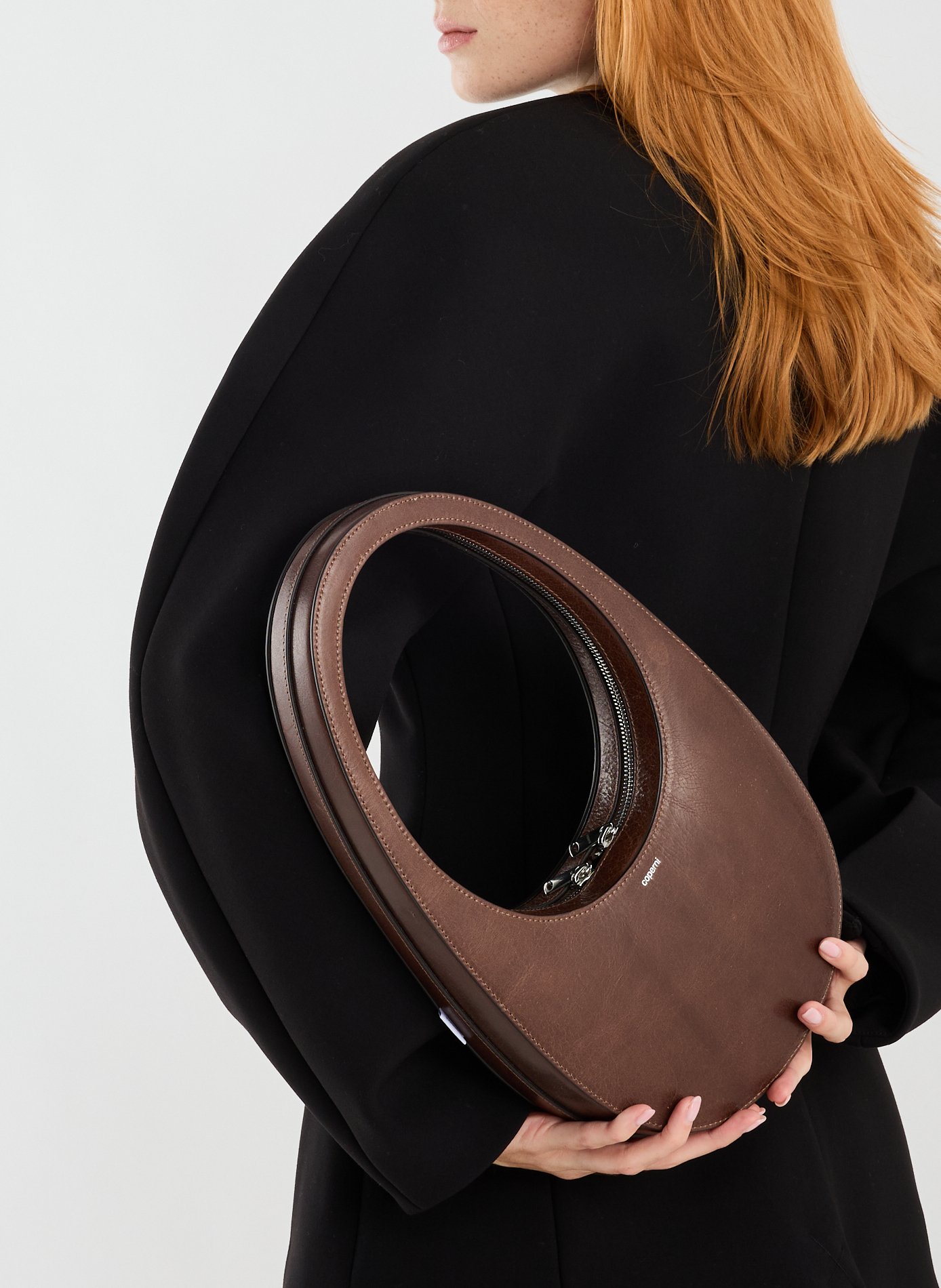 Swipe leather shoulder bag COPERNI Brown