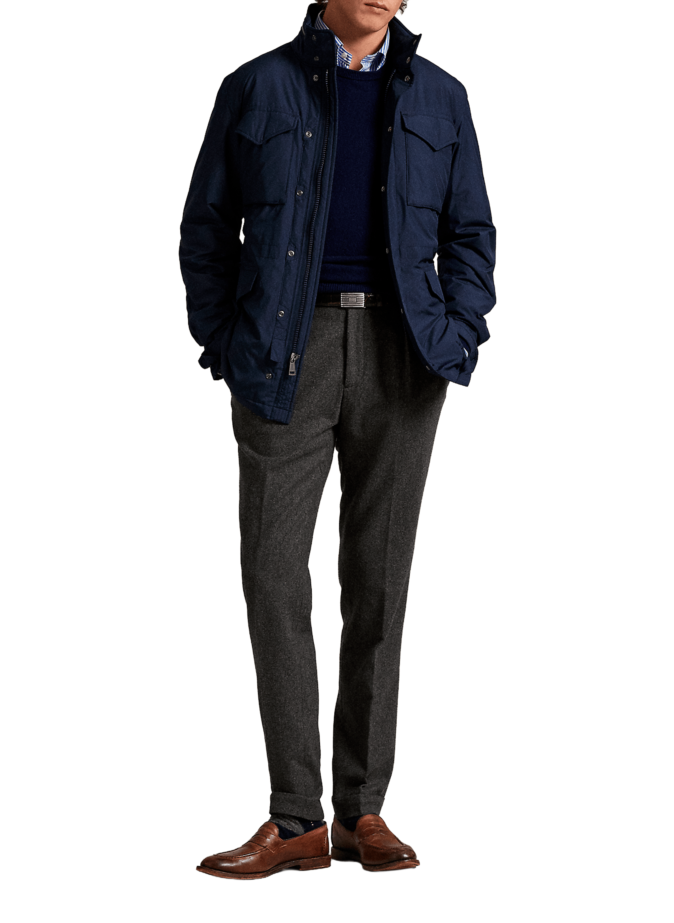 Straight jacket with high collar POLO RALPH LAUREN Blue