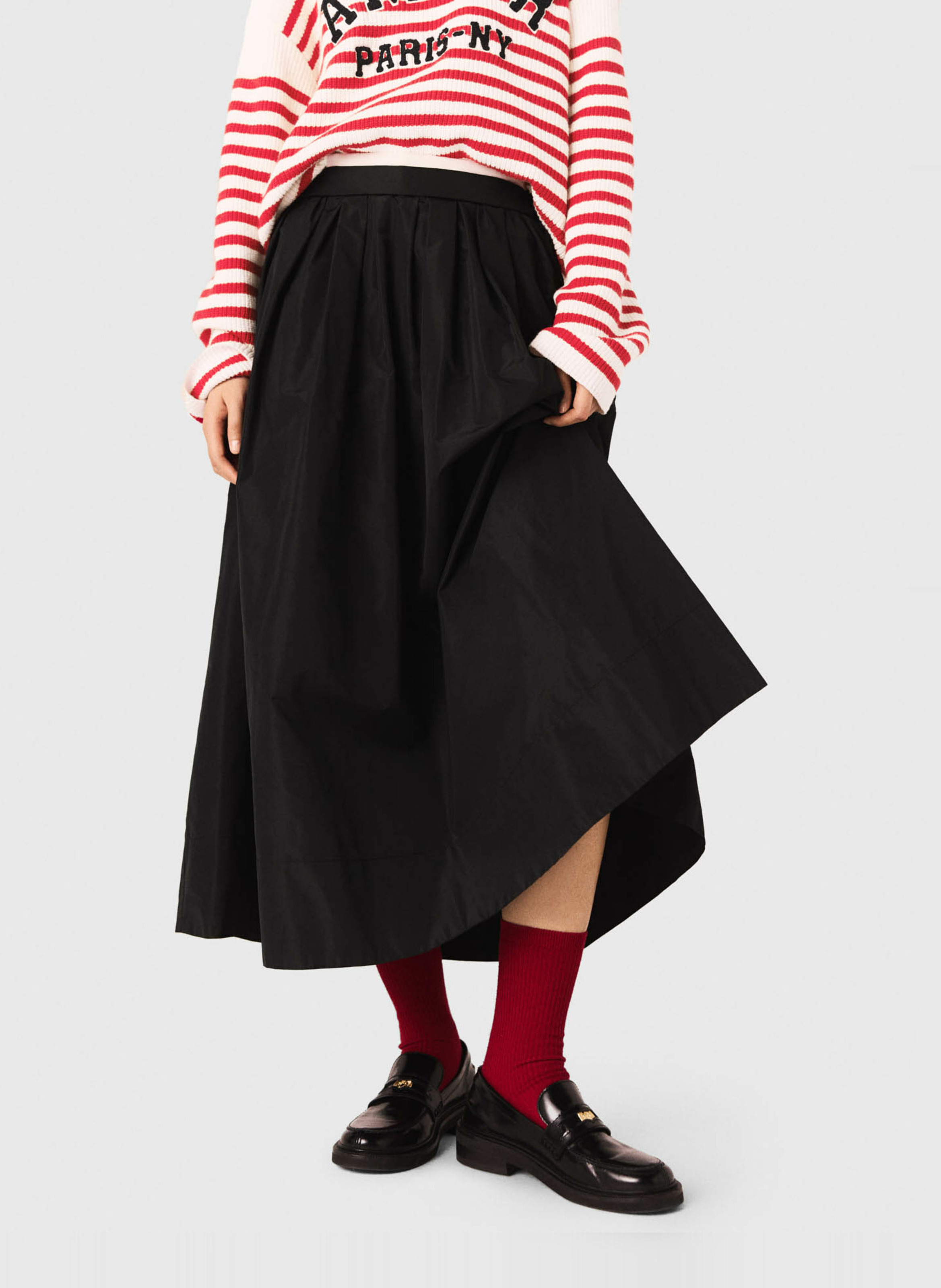 Jupe longue évasée MAJE Noir