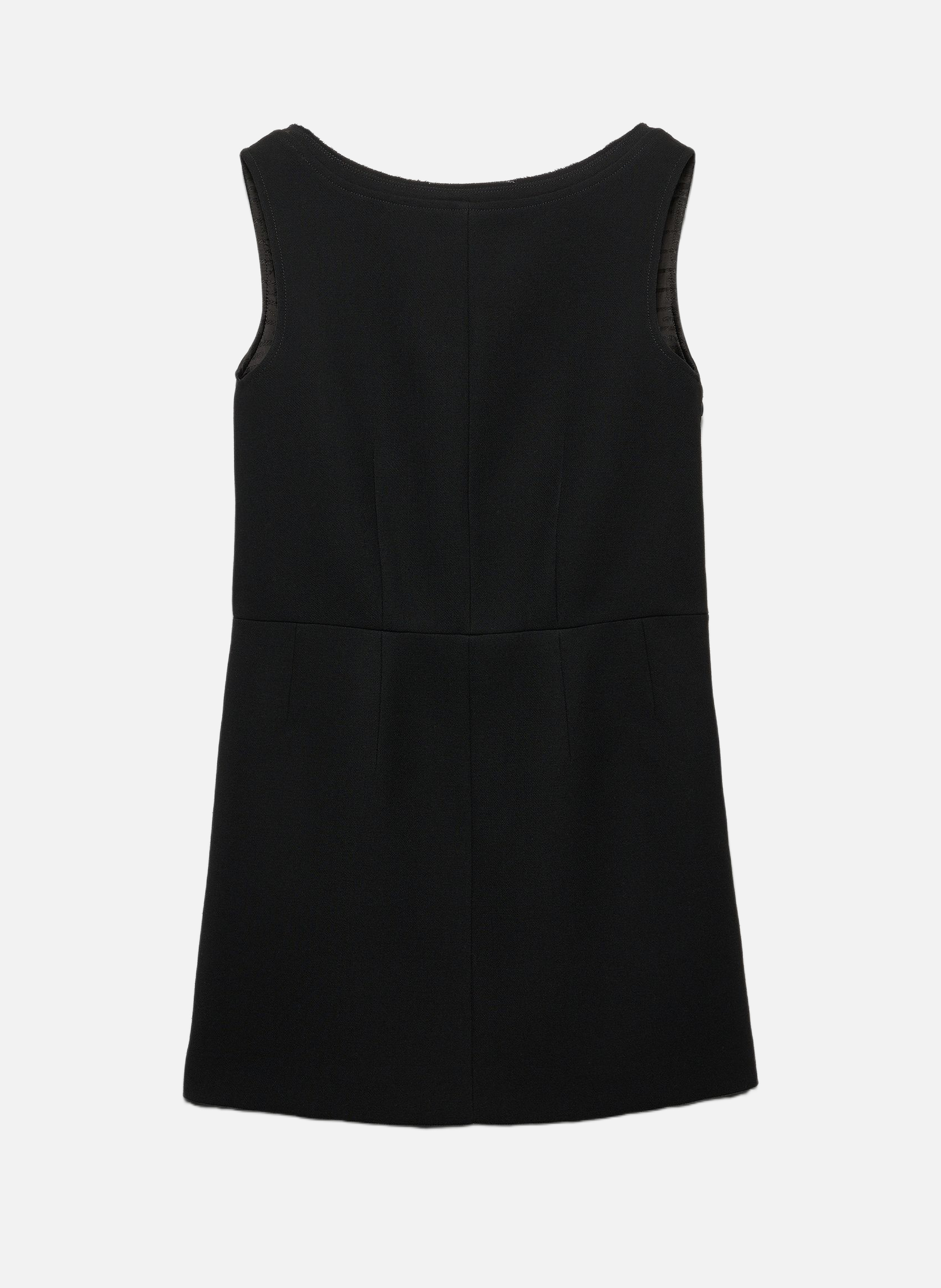 PRADA Robe courte en natté Noir
