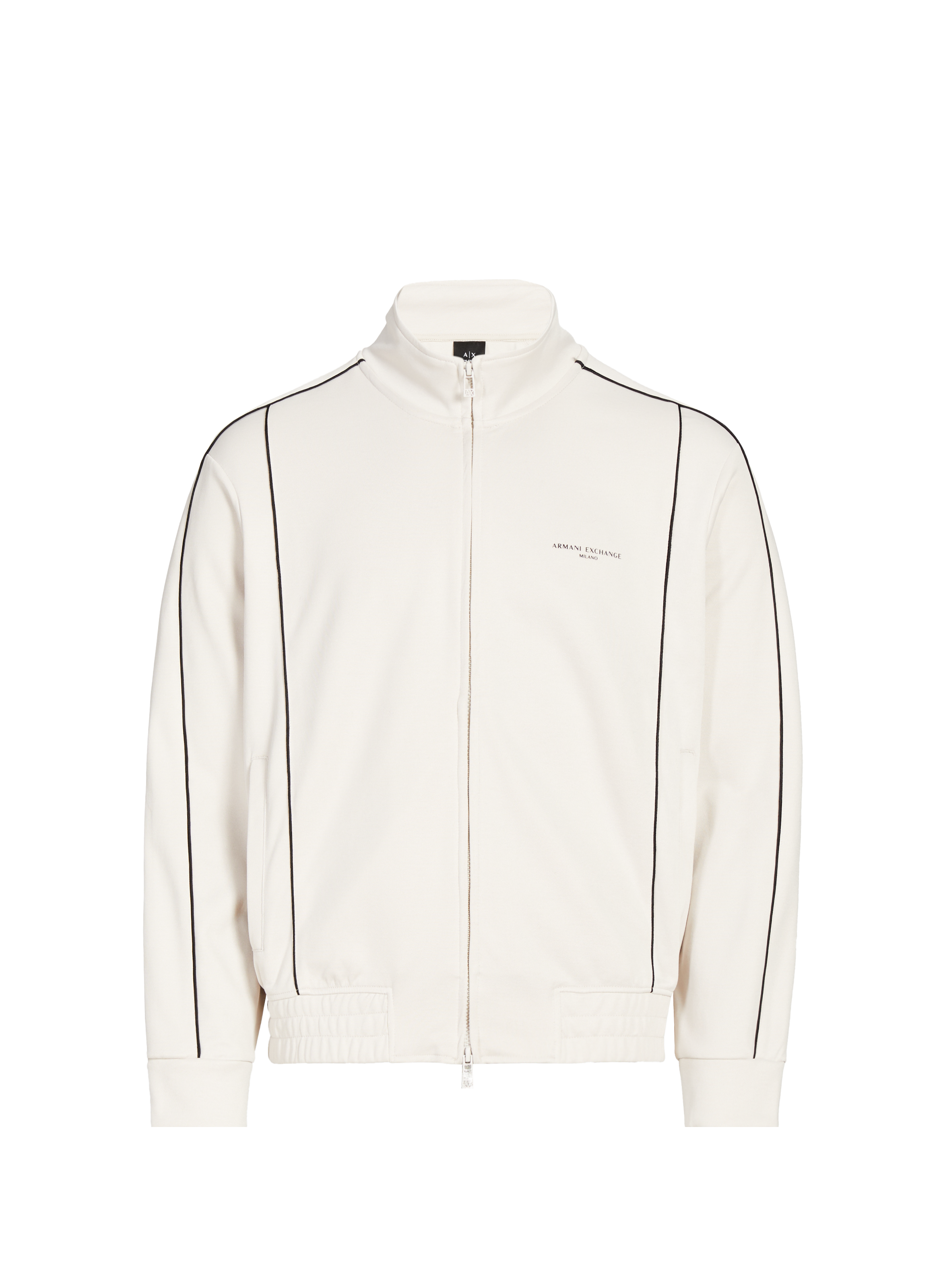 ARMANI EXCHANGE Sweatshirt col montant en coton mélangé Marron