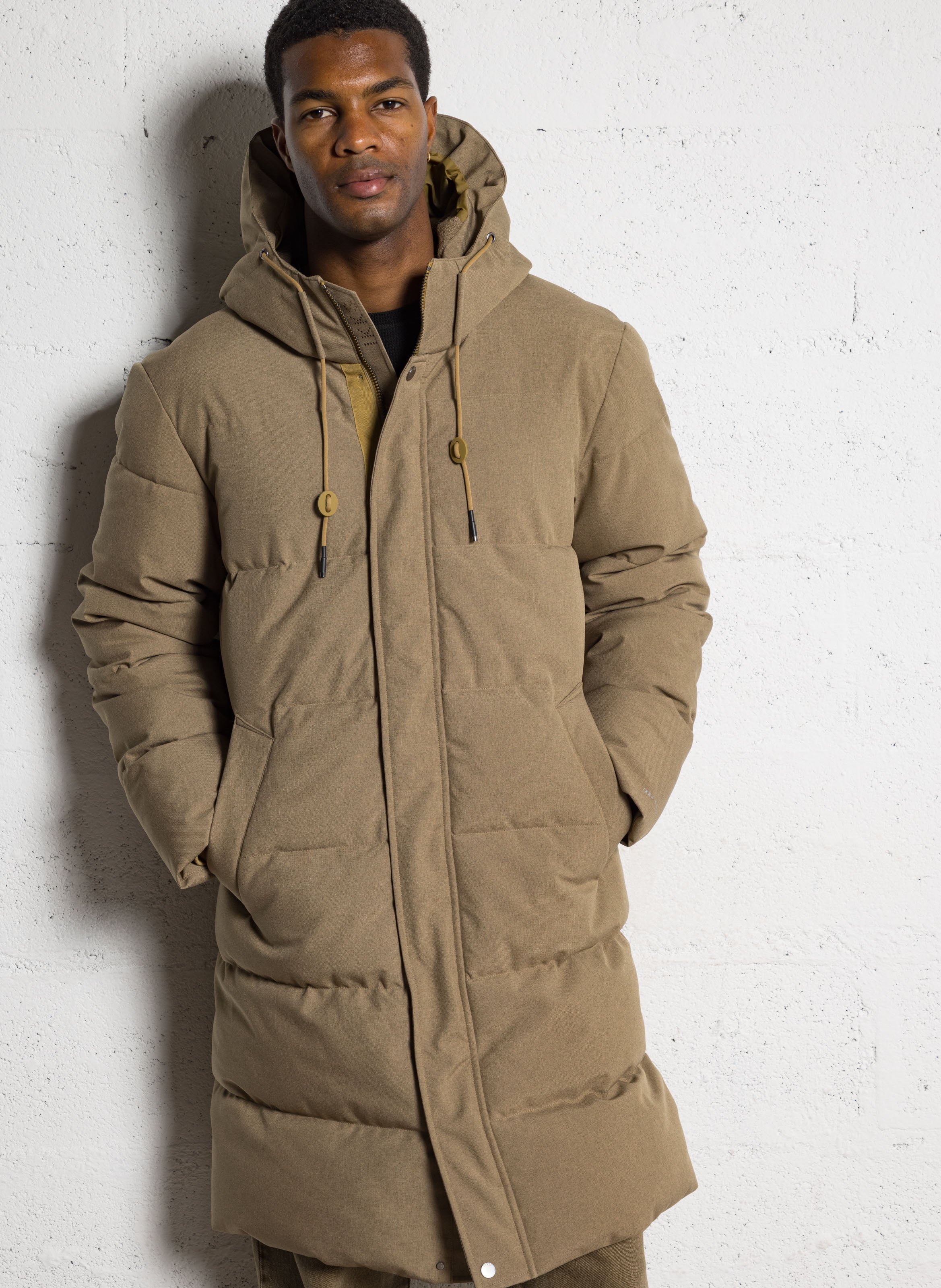 Doudoune col montant IKKS Beige