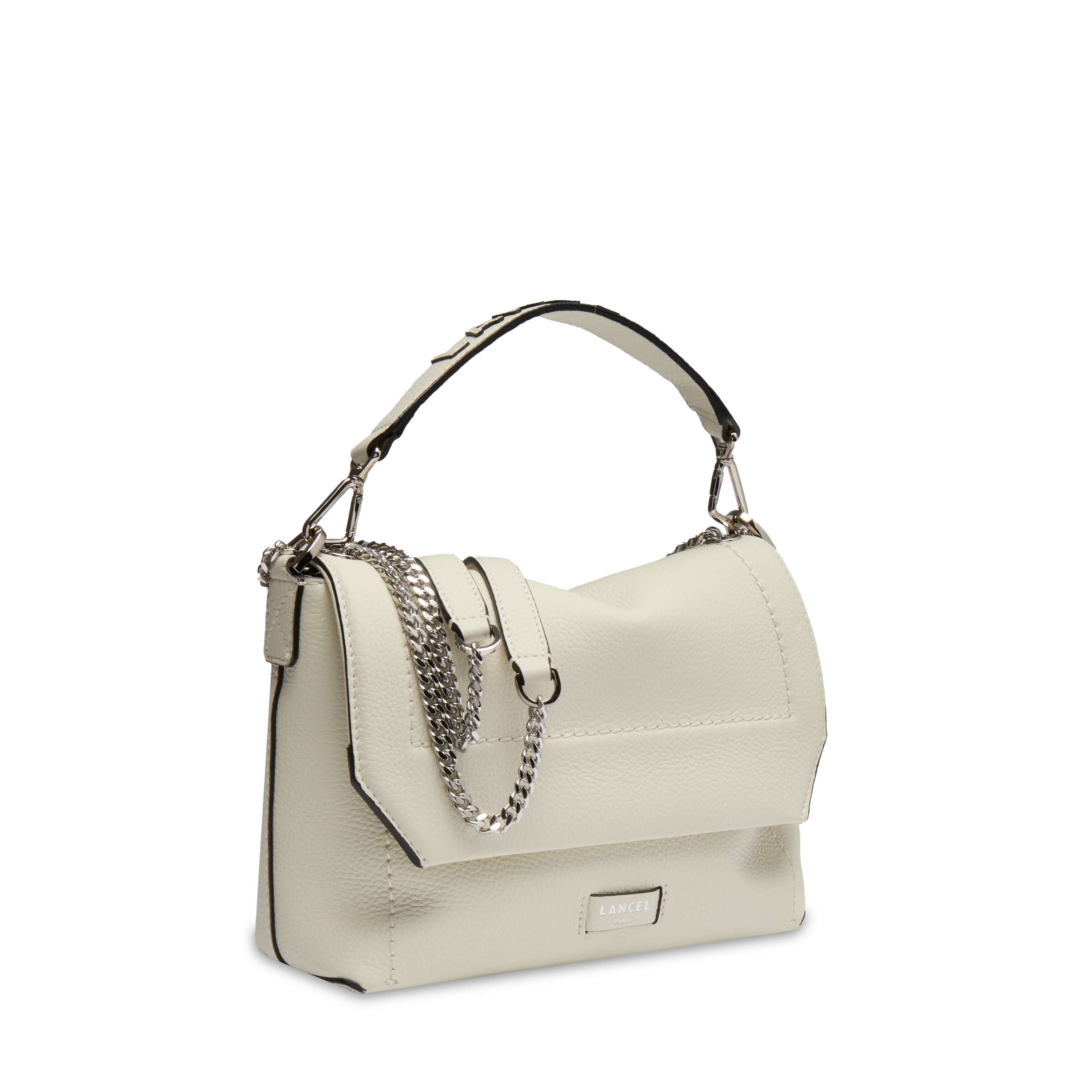 Sac rabat l ninon soft de lancel en cuir LANCEL Blanc