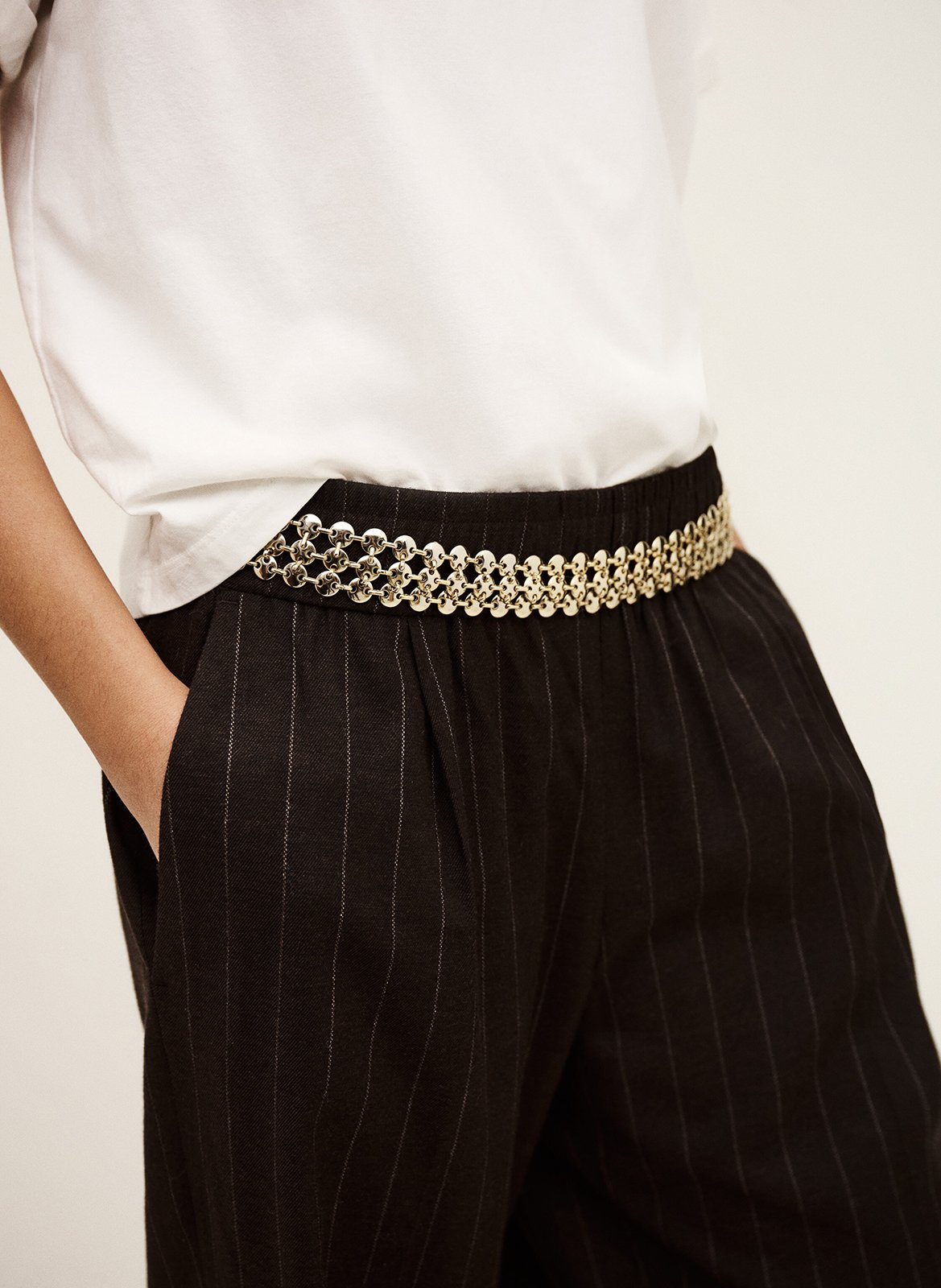 BA&SH Ceinture métallique bryan Doré