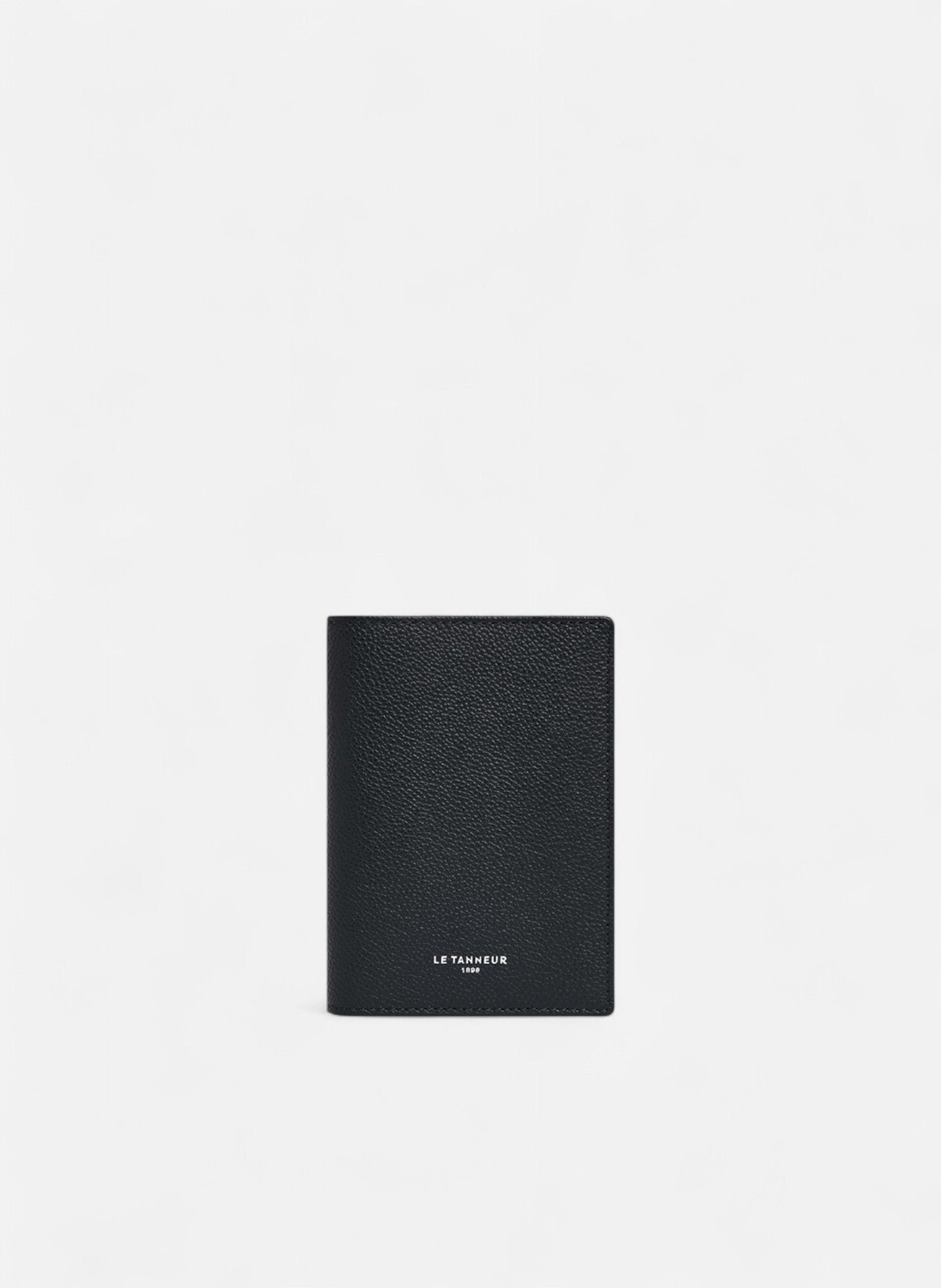 Porte passeport en cuir grainé LE TANNEUR Noir