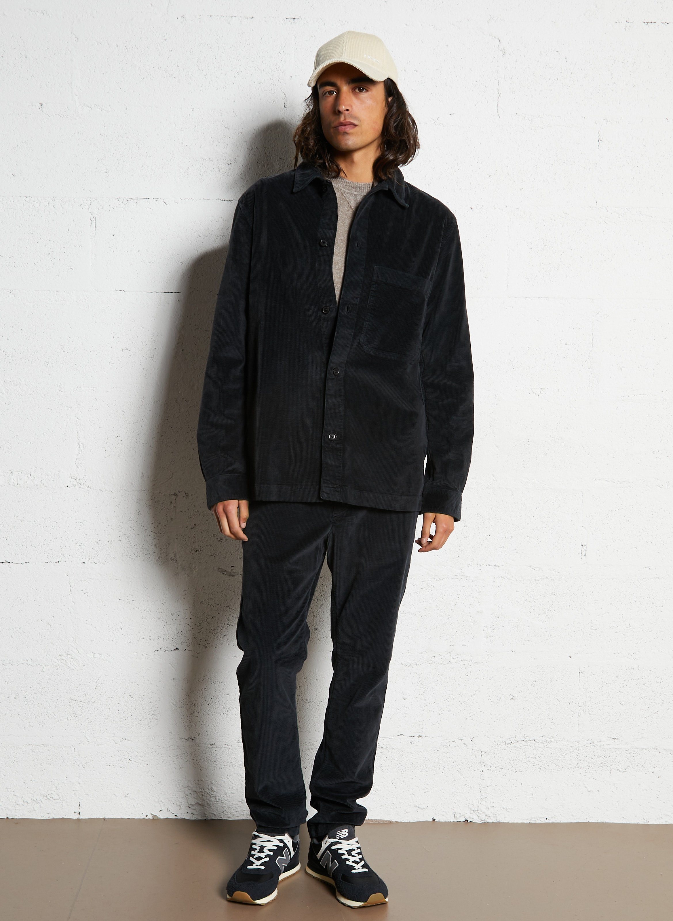 Pantalon droit en coton mélangé IKKS Gris