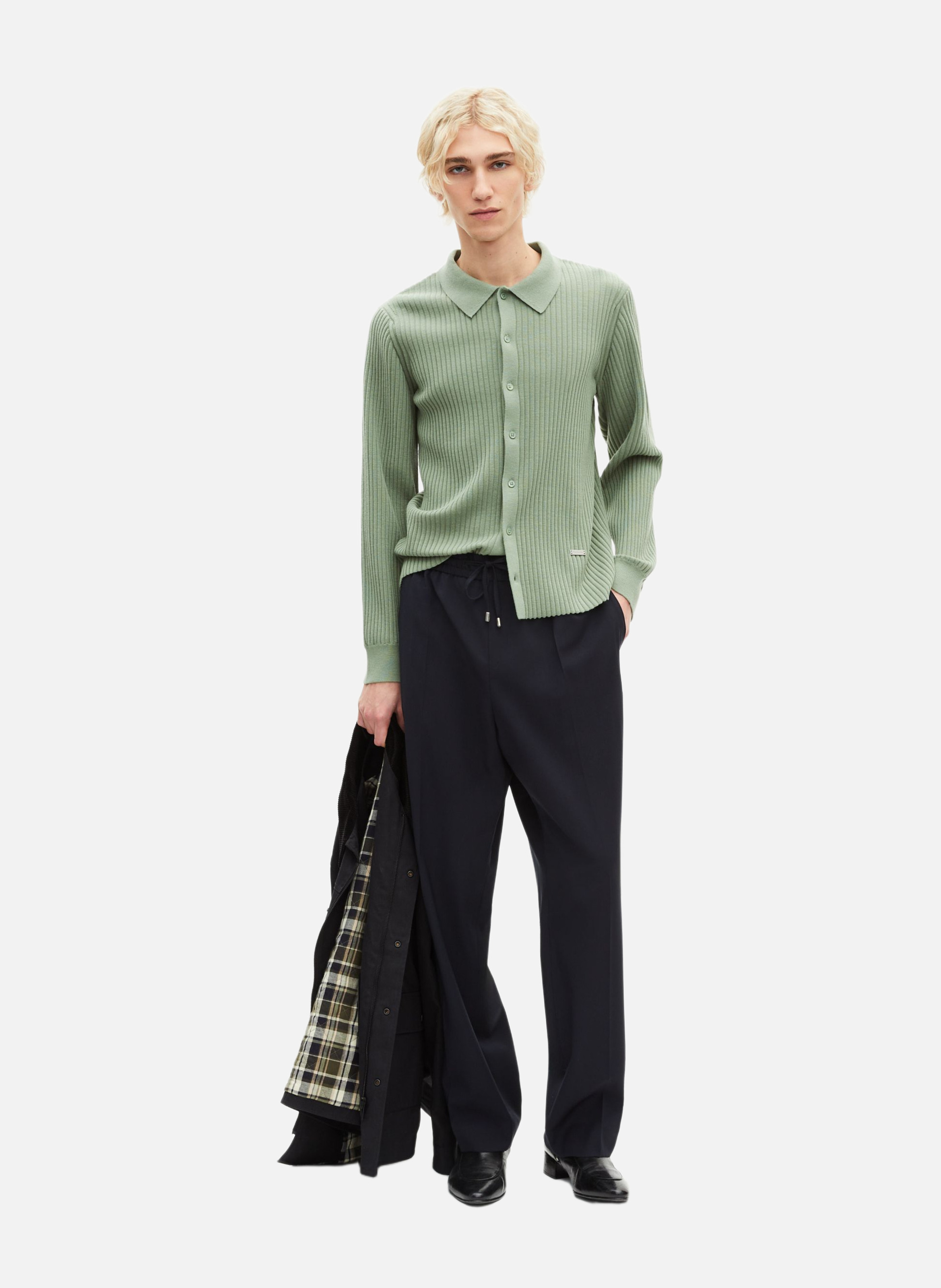 Cardigan à côtes THE KOOPLES Vert