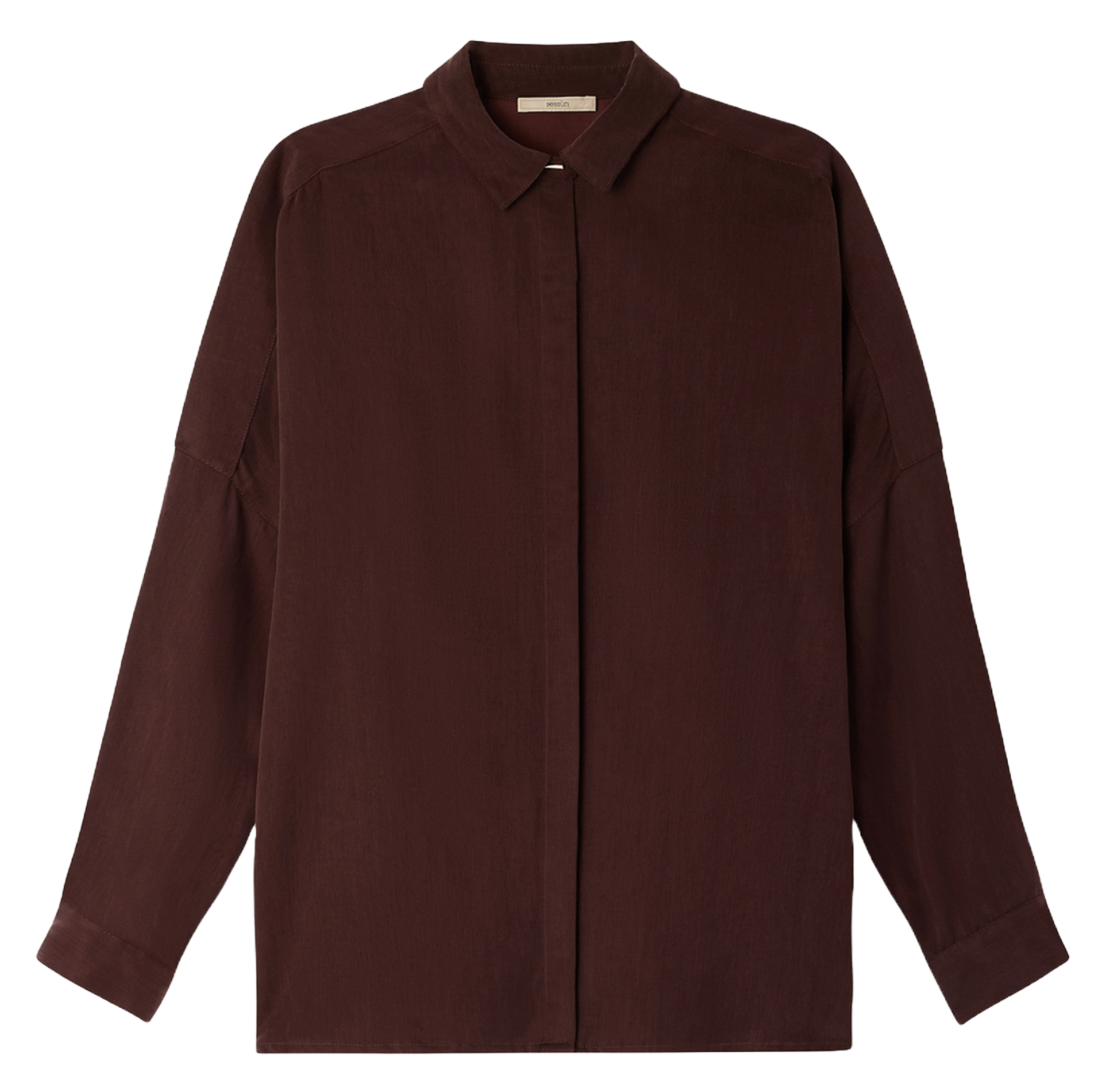Chemise col classique satinée lady d SESSUN Marron