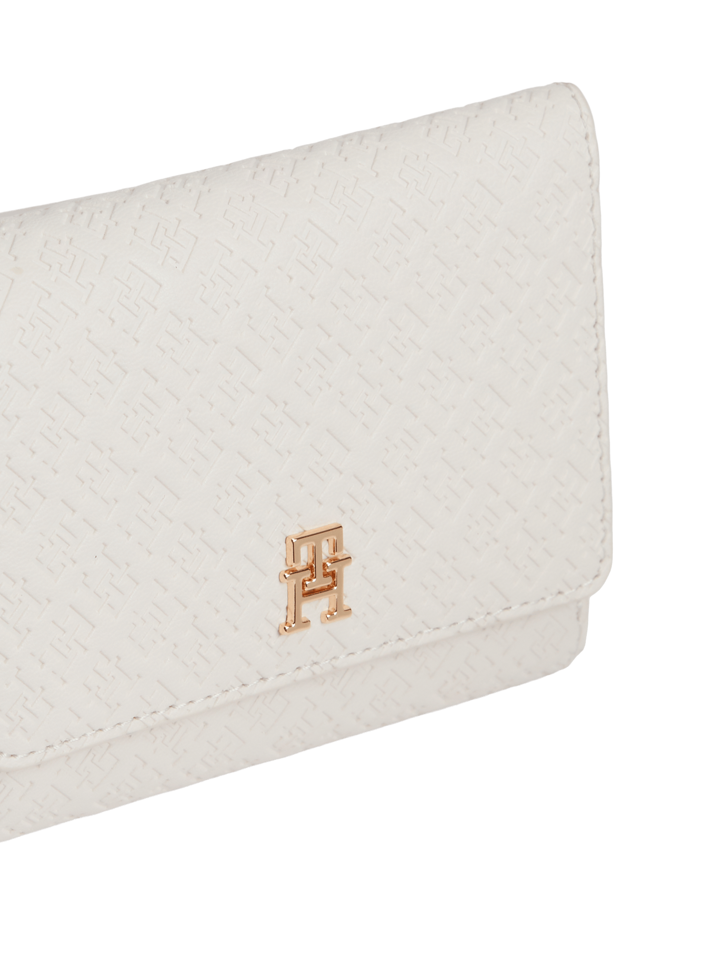 Three-fold monogram wallet TOMMY HILFIGER Beige
