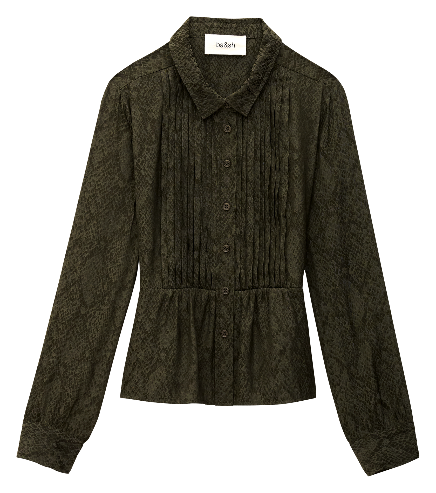 Chemise col classique riata BA&SH Kaki