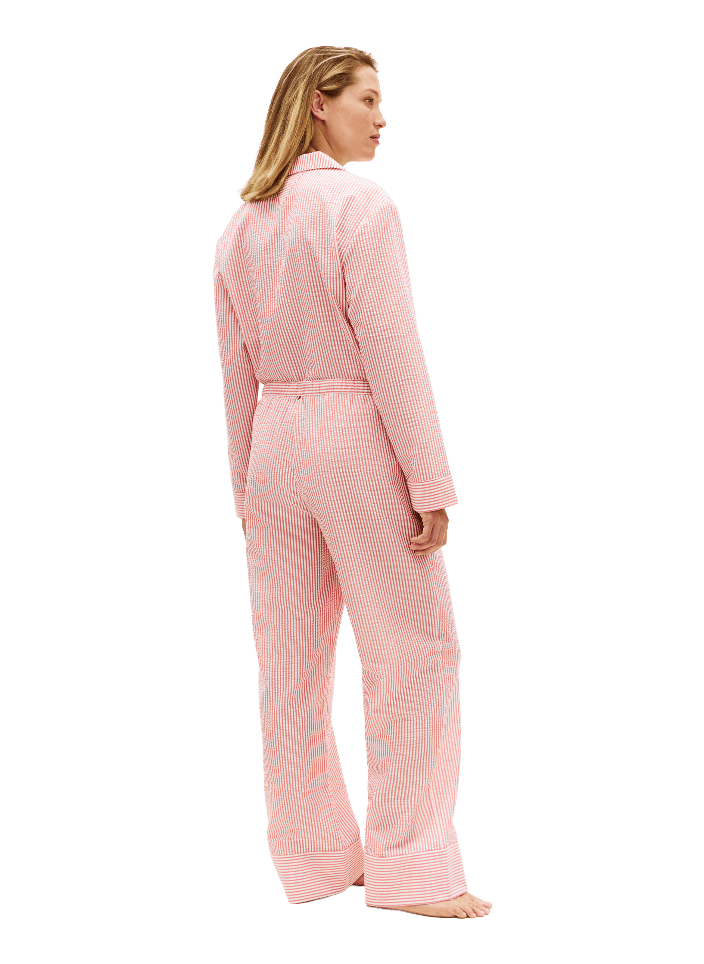 Pantalon de pyjama droit en maille gaufrée TOMMY HILFIGER Orange