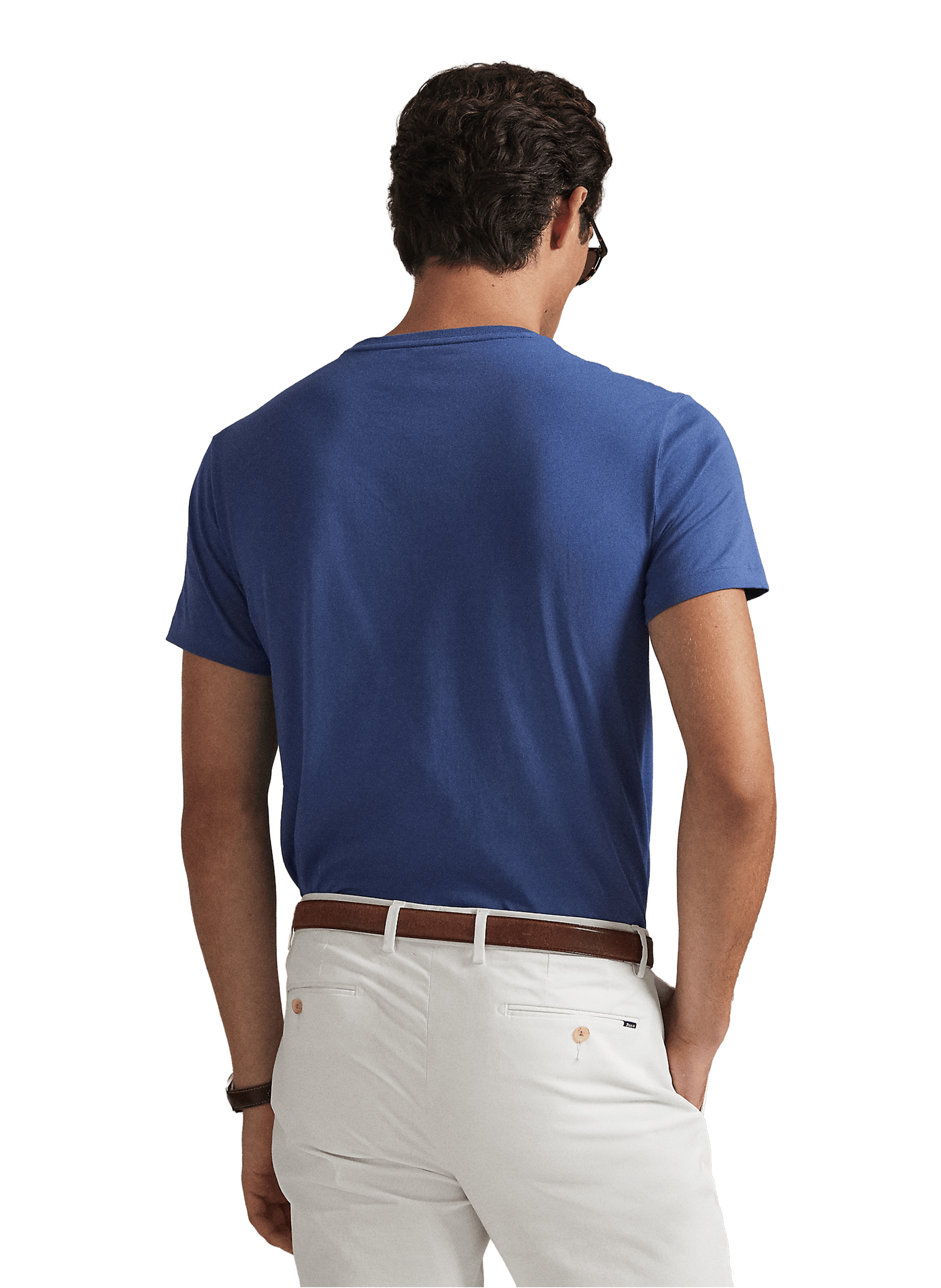 T-shirt slim en coton POLO RALPH LAUREN Bleu