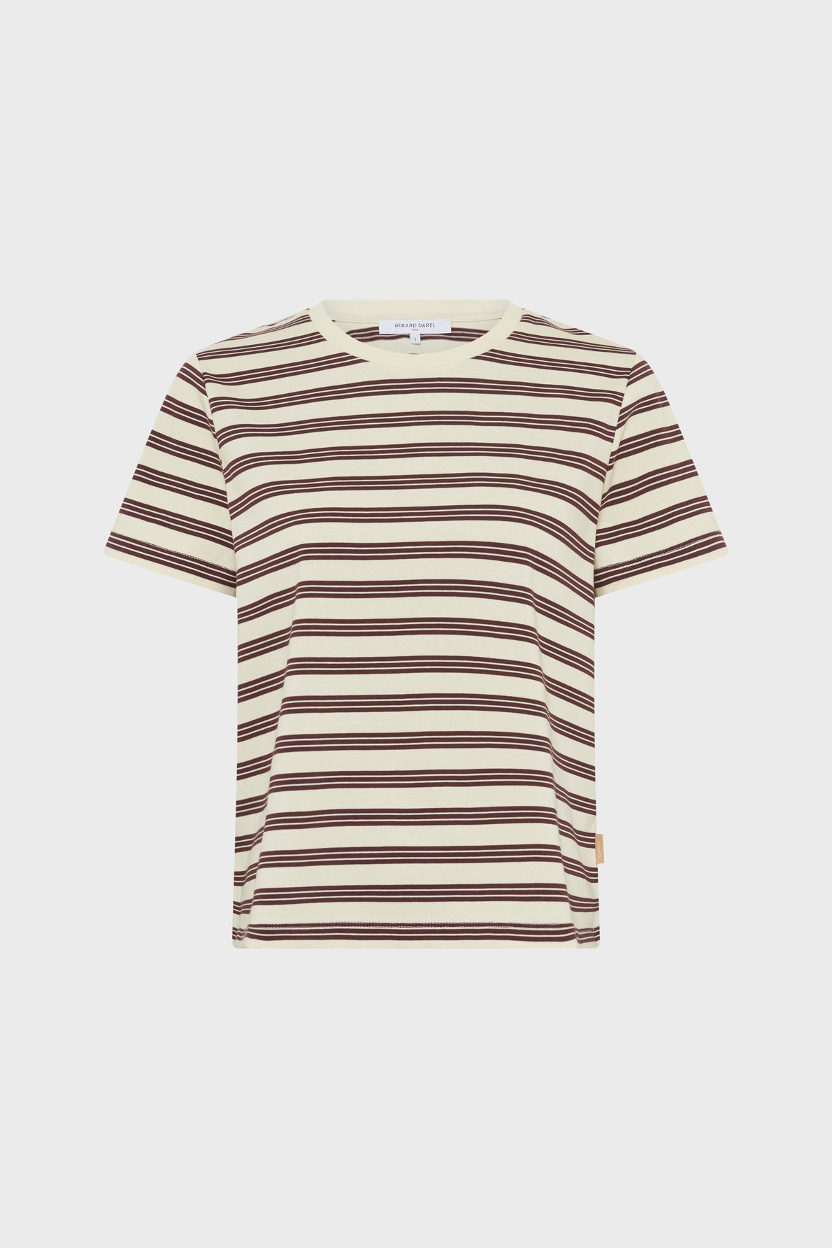 T-shirt rayé en coton - maysane GERARD DAREL Marron