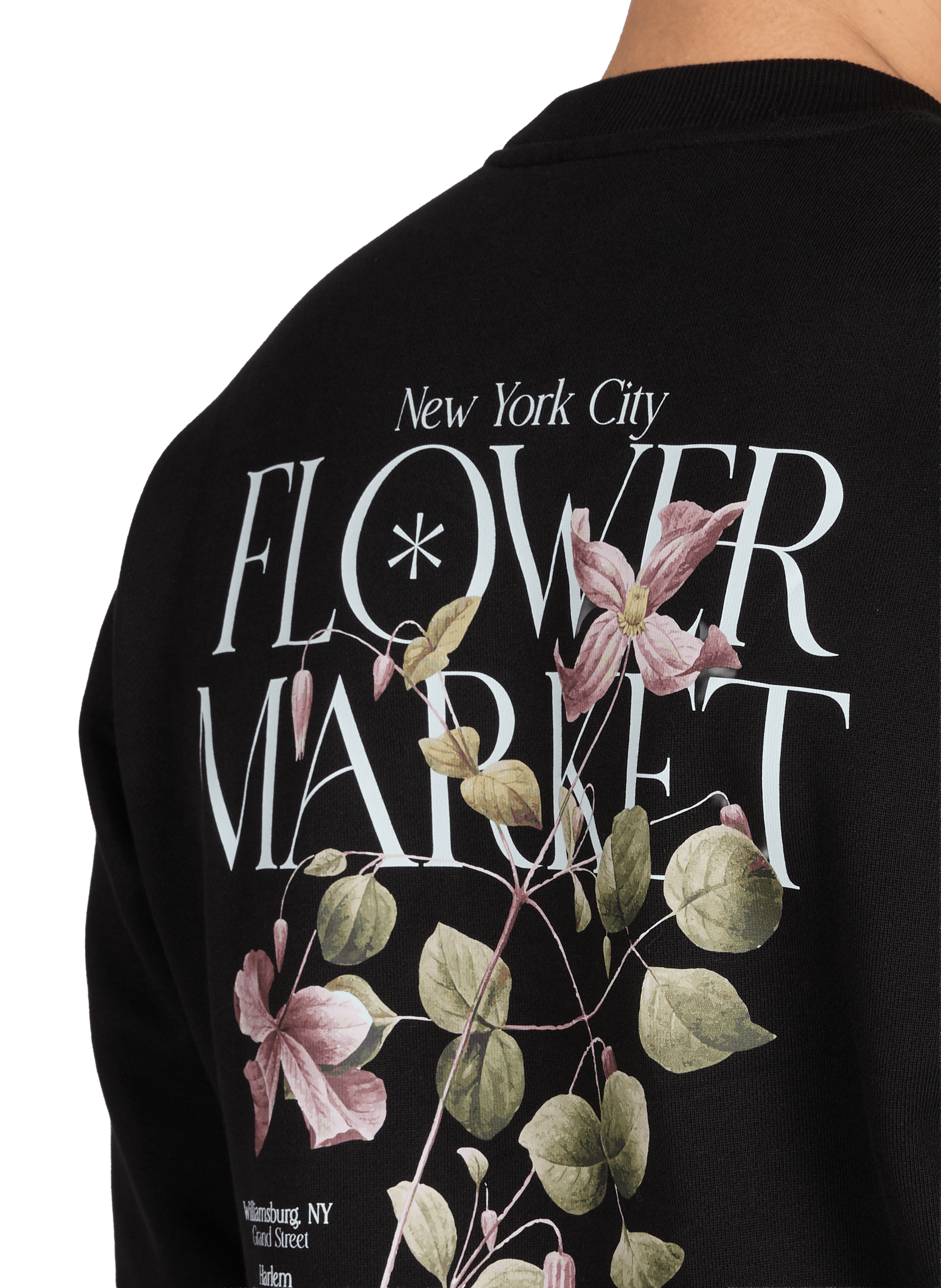 Printed cotton sweatshirt LES DEUX Black