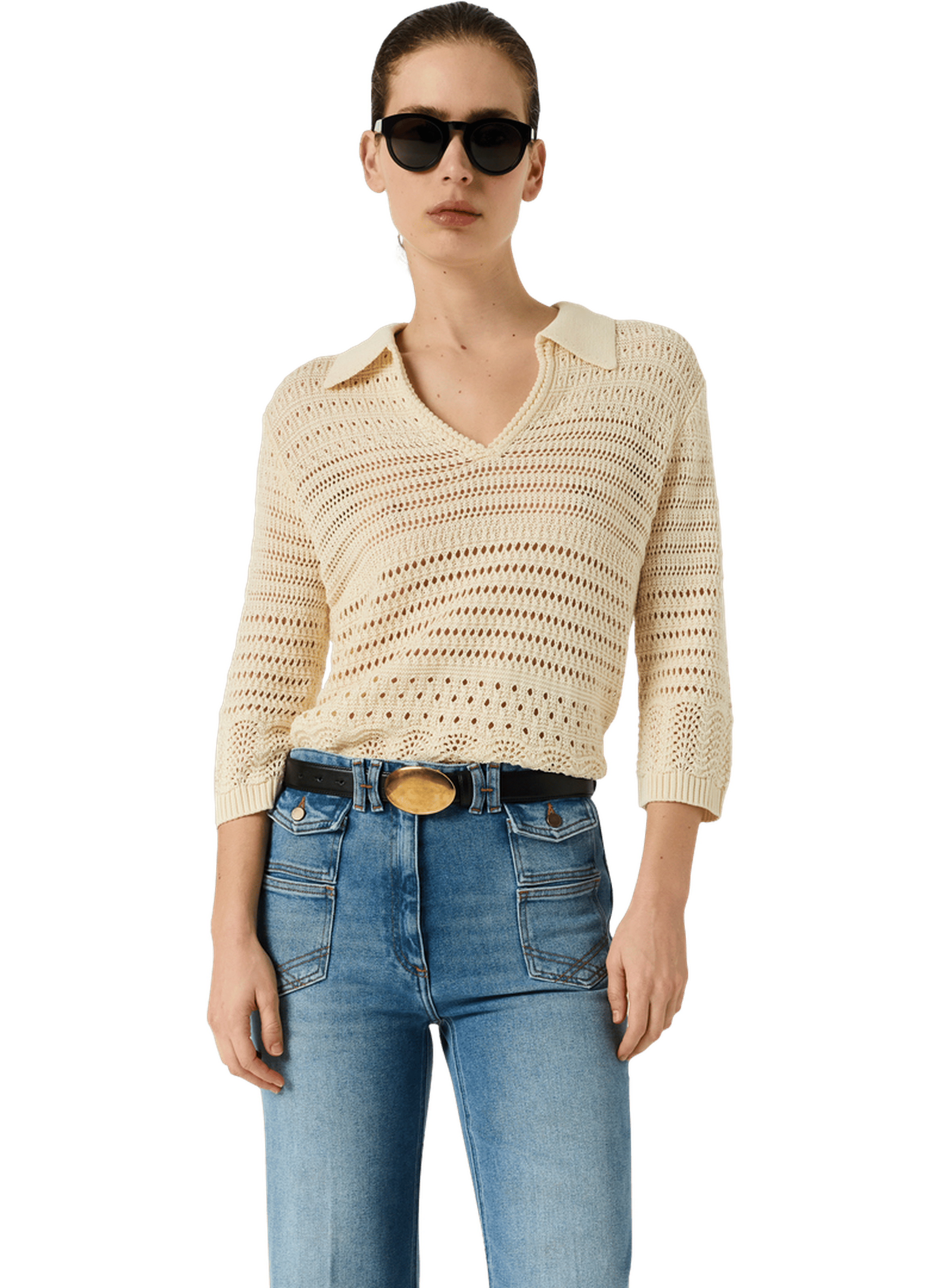 Polo en crochet - LAYLA GERARD DAREL Beige