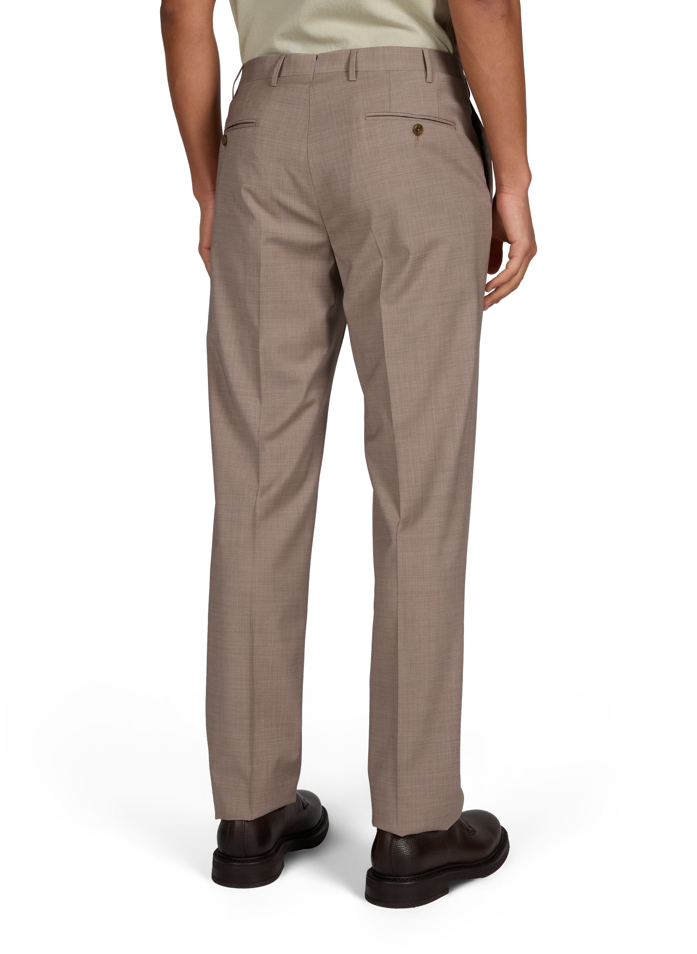 Regular wool blend trousers CORNELIANI Beige