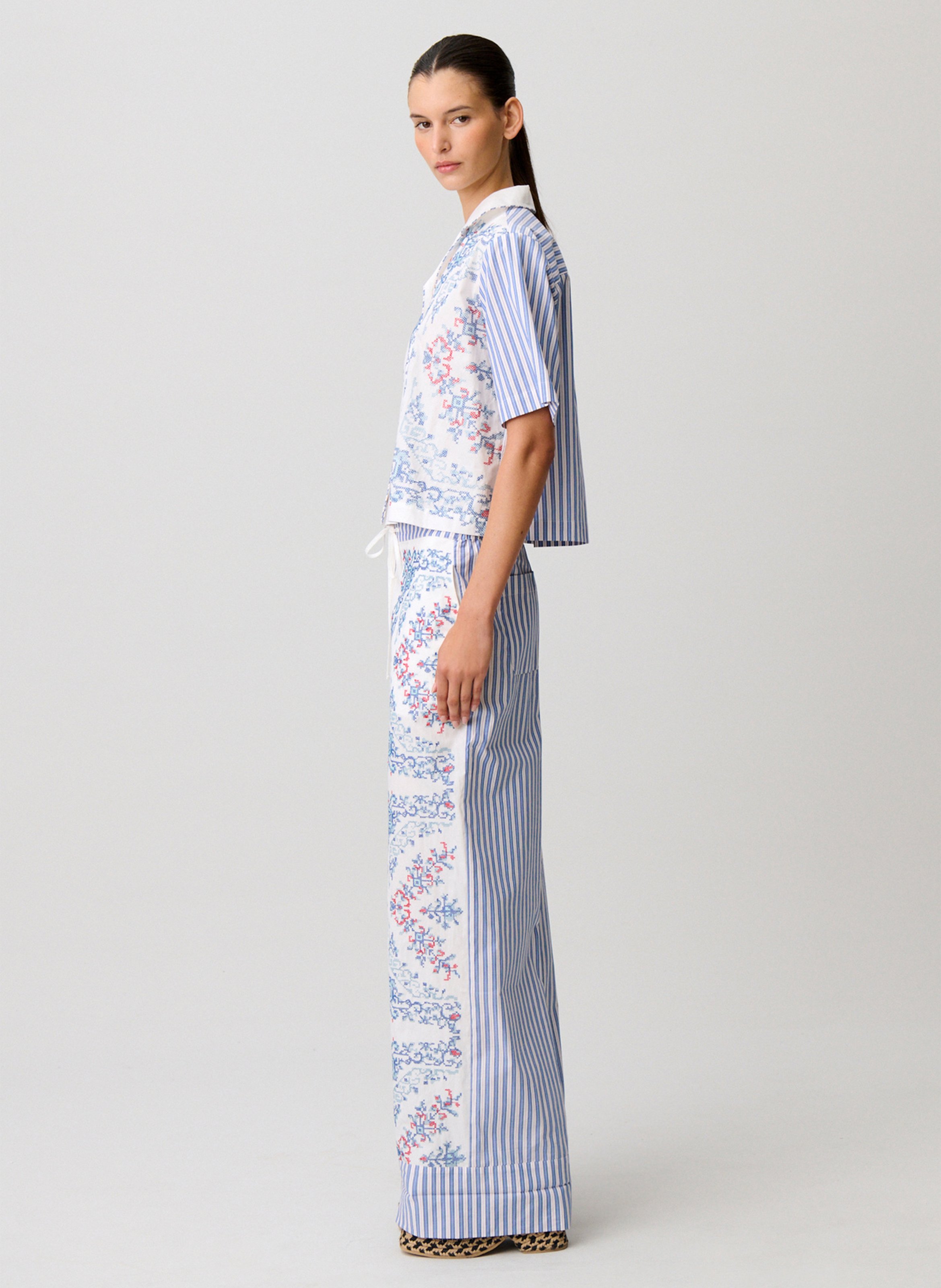 Chemise courte boutonnée imprimée CLAUDIE PIERLOT Multicolore