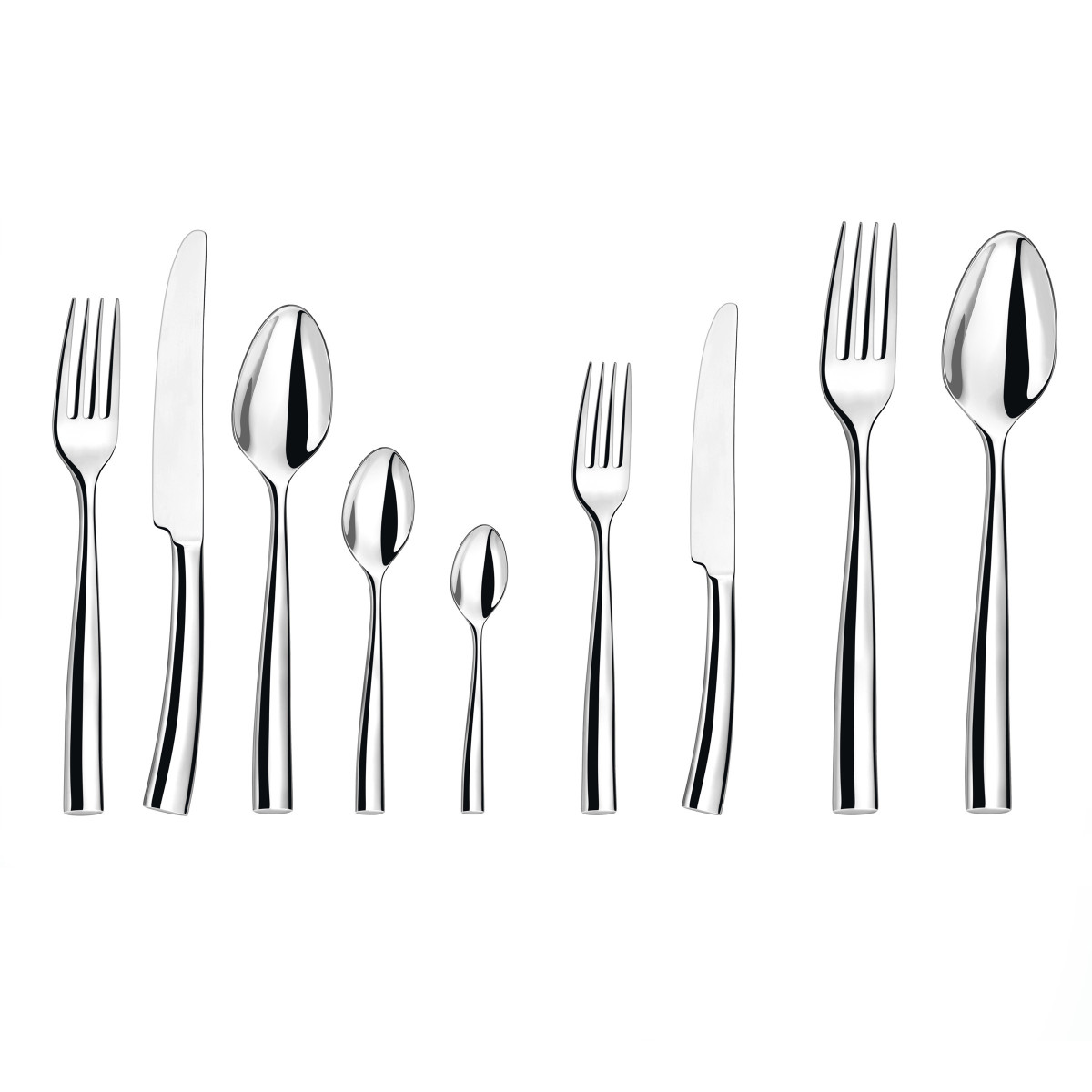 Silhouette - ménagère 86 pièces en coffre bois COUZON Argent