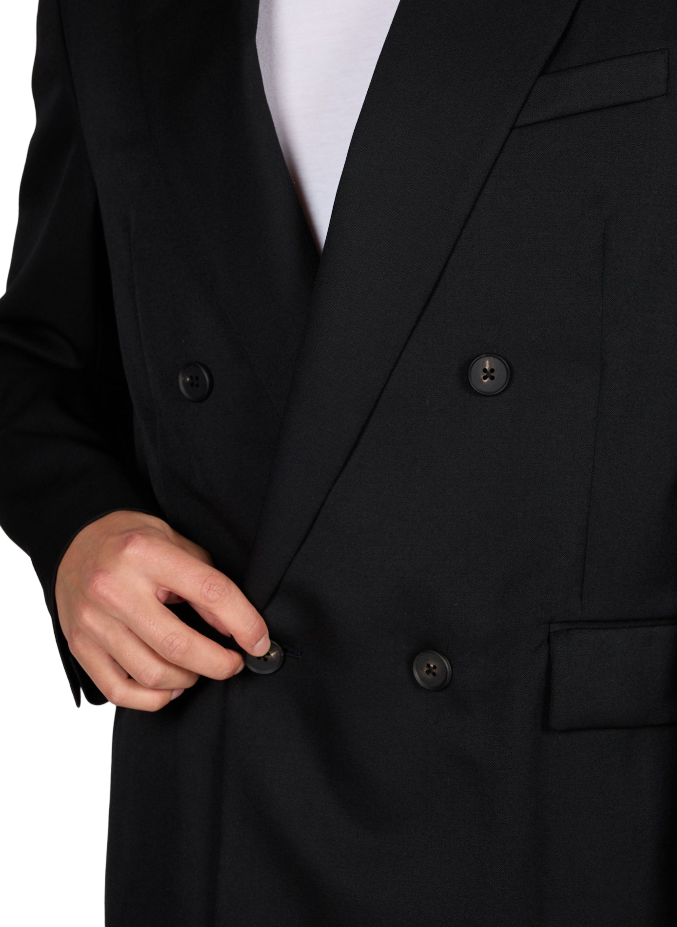 Blazer uni en laine SSSTEIN Noir