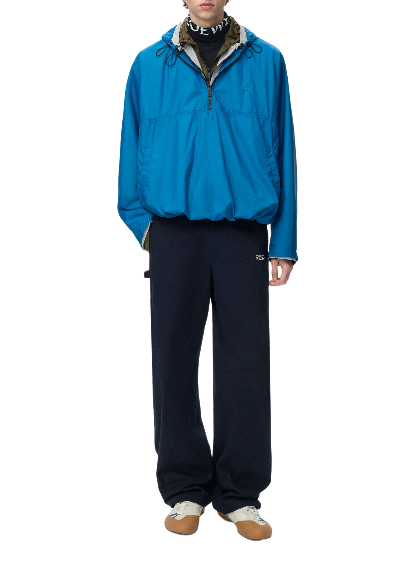 Cotton twill trousers LOEWE Blue