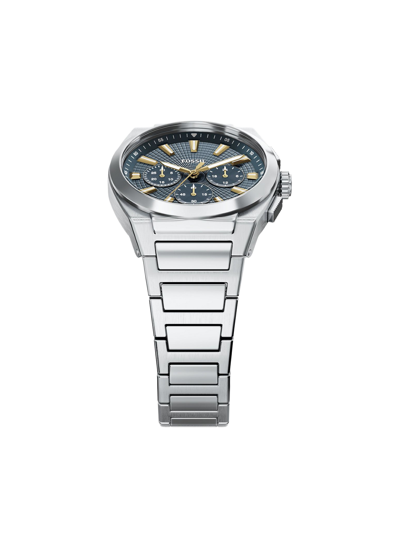 Montre quartz Everett en acier inoxydable FOSSIL Bleu