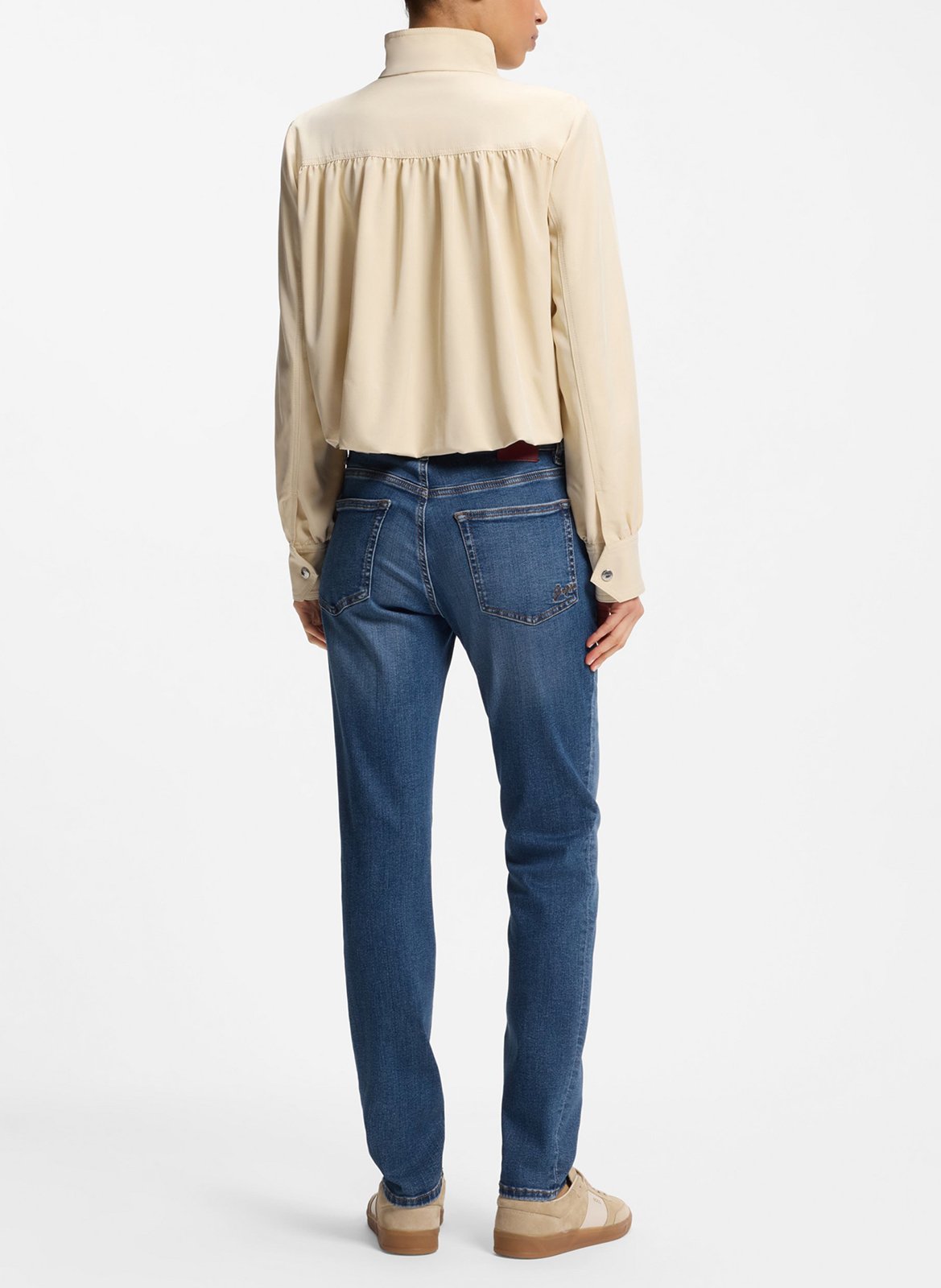 Jean skinny en coton BOSS Bleu