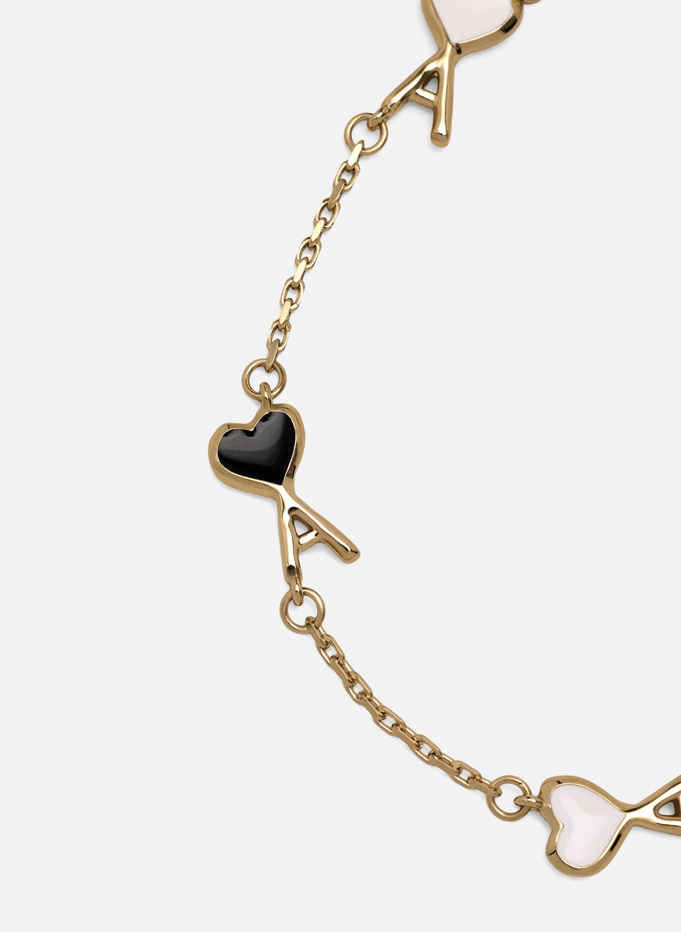Bracelet unisexe en laiton ami de coeur martelé AMI PARIS Multicolore