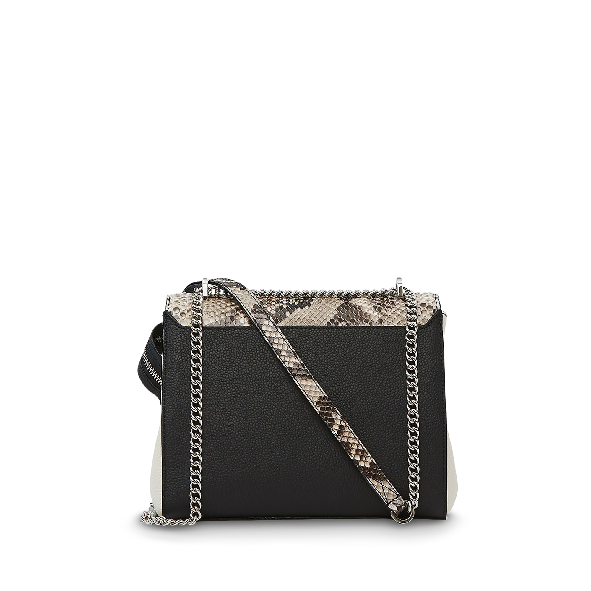 Sac rabat ninon de lancel en cuir de vachette graine & python LANCEL Gris