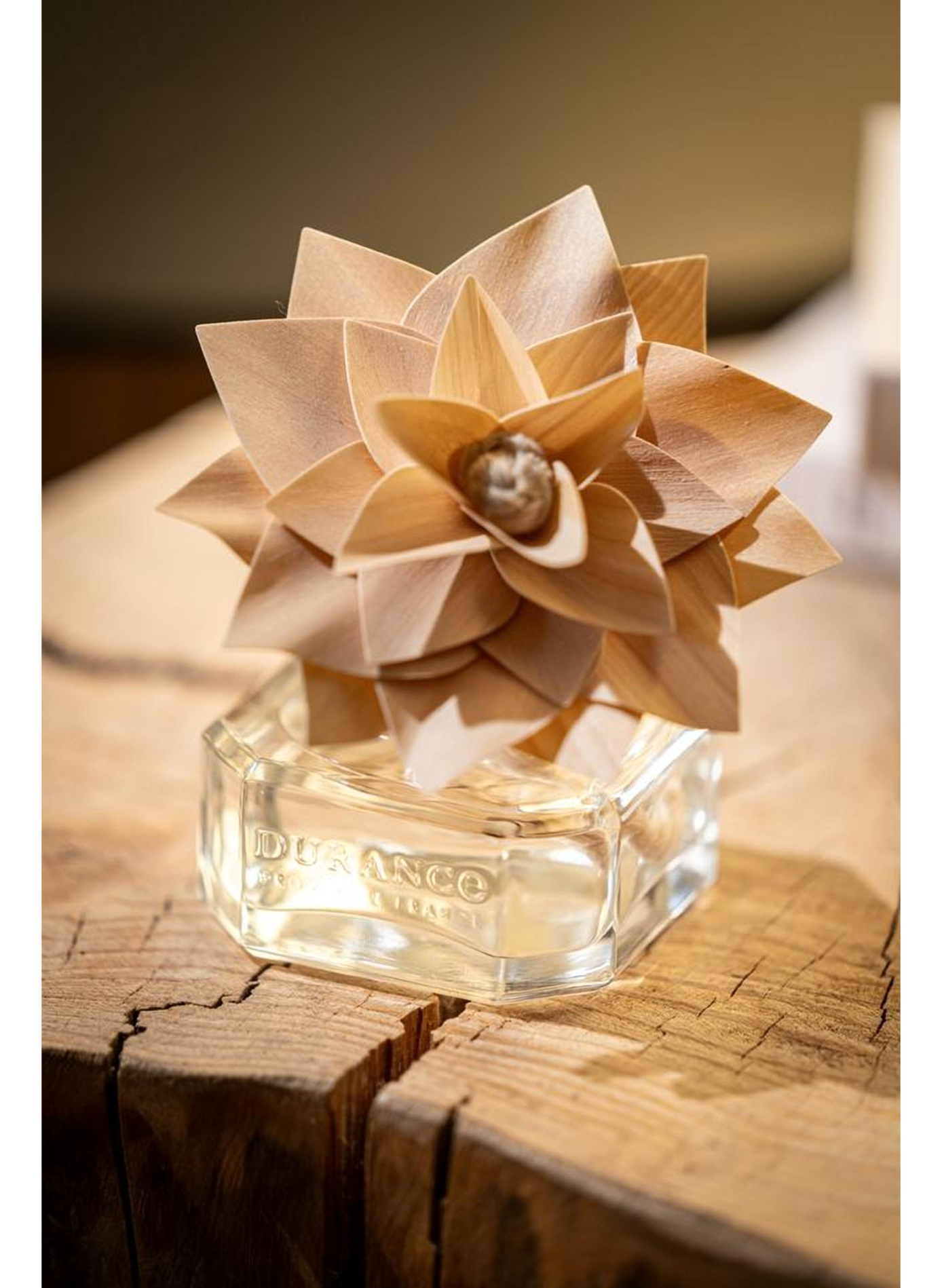 Wooden scented flower kit DURANCE Brown