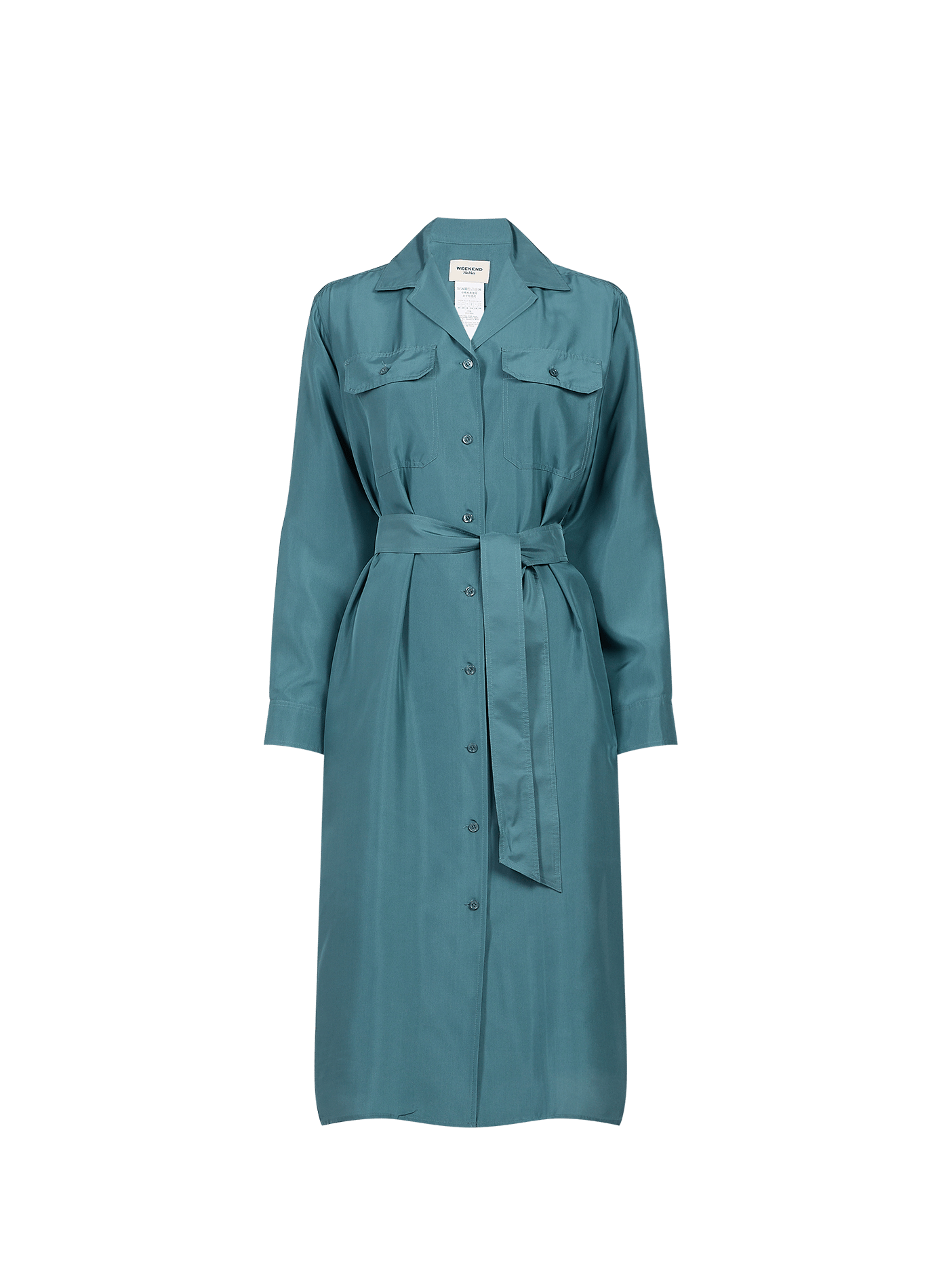 Robe chemise en soie MAX MARA WEEK END Bleu